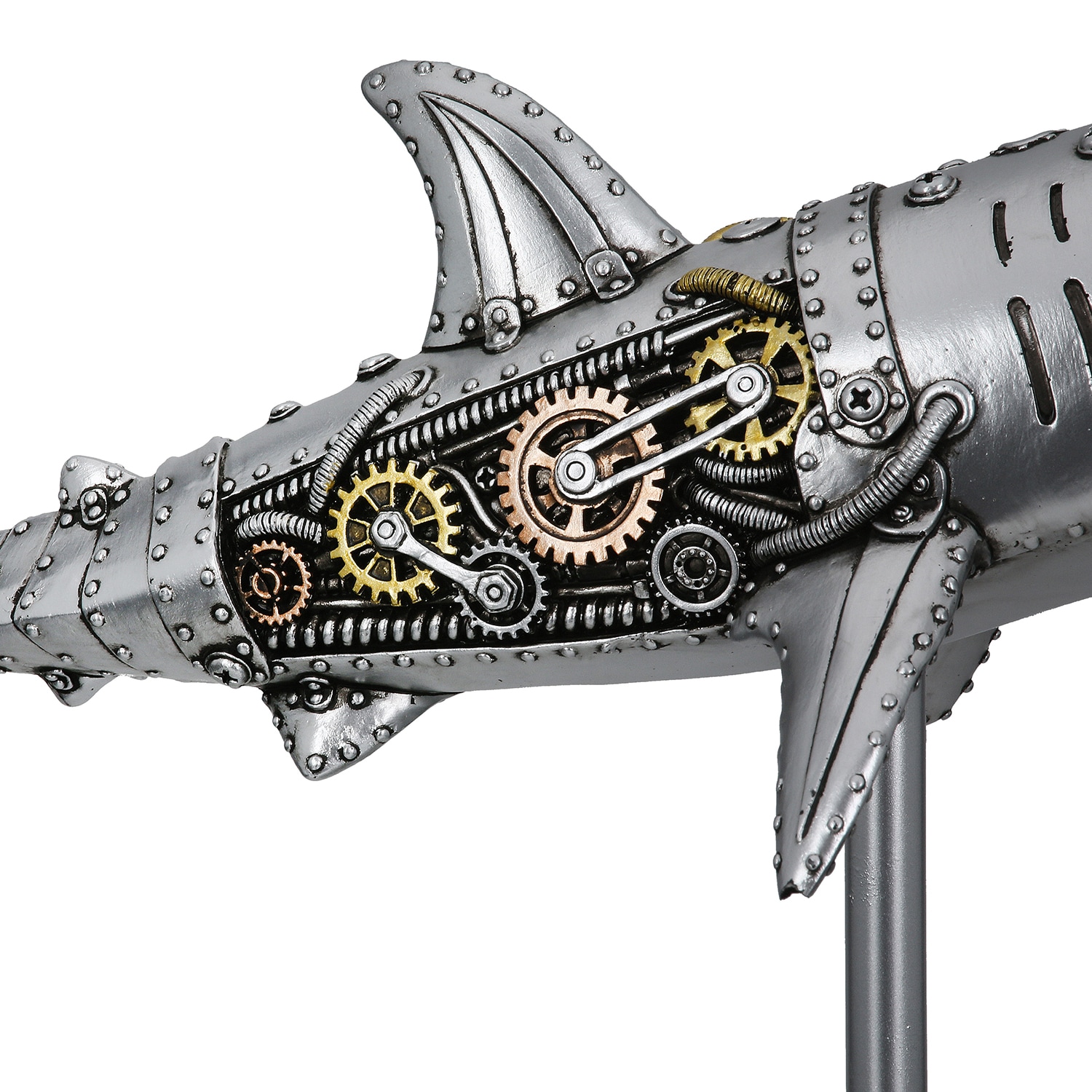 GILDE Tierfigur »Figur Hai Steampunk Shark silberfarben H. 29,5 cm«