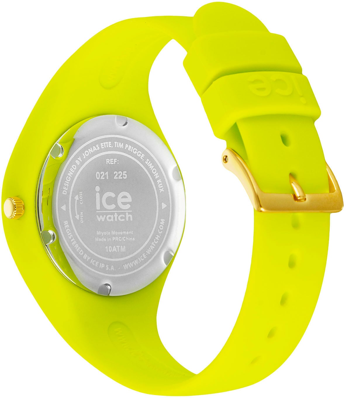 ice-watch Quarzuhr »ICE glitter - Neon lime - Small - 3H, 021225«, Armbanduhr, Damenuhr, Silikonarmband, bis 10 bar wasserdicht