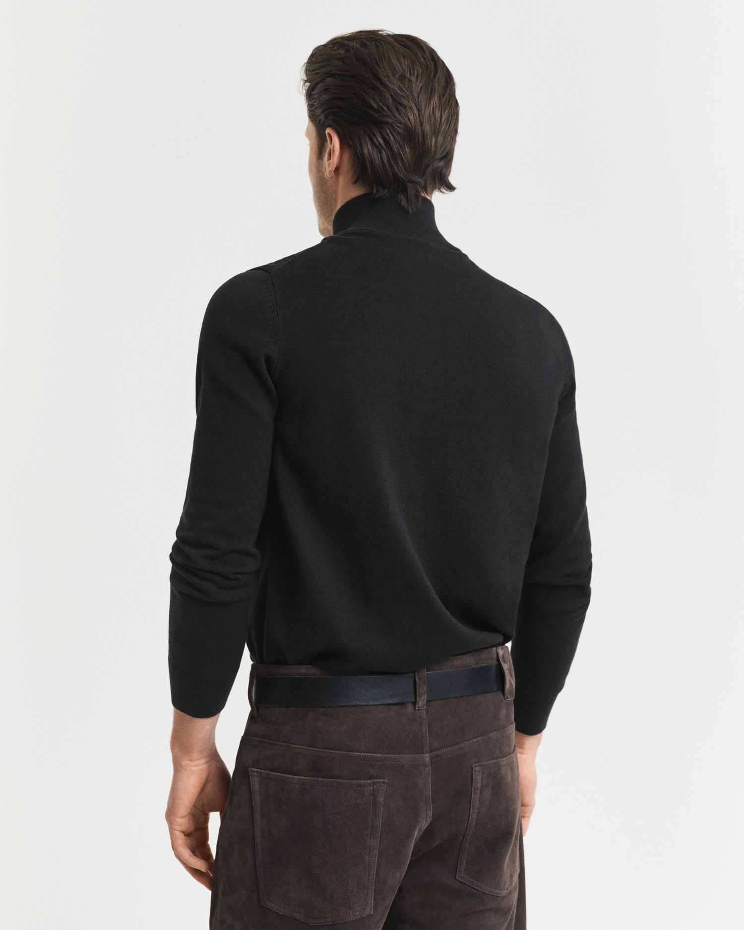 Gant Troyer »CLASSIC COTTON HALF ZIP«, mit gerippten Details