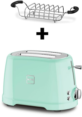 NOVIS Toaster »T2«, 2 kurze Schlitze, 900 W, Set mit Brötchenwärmer, neomint kaufen