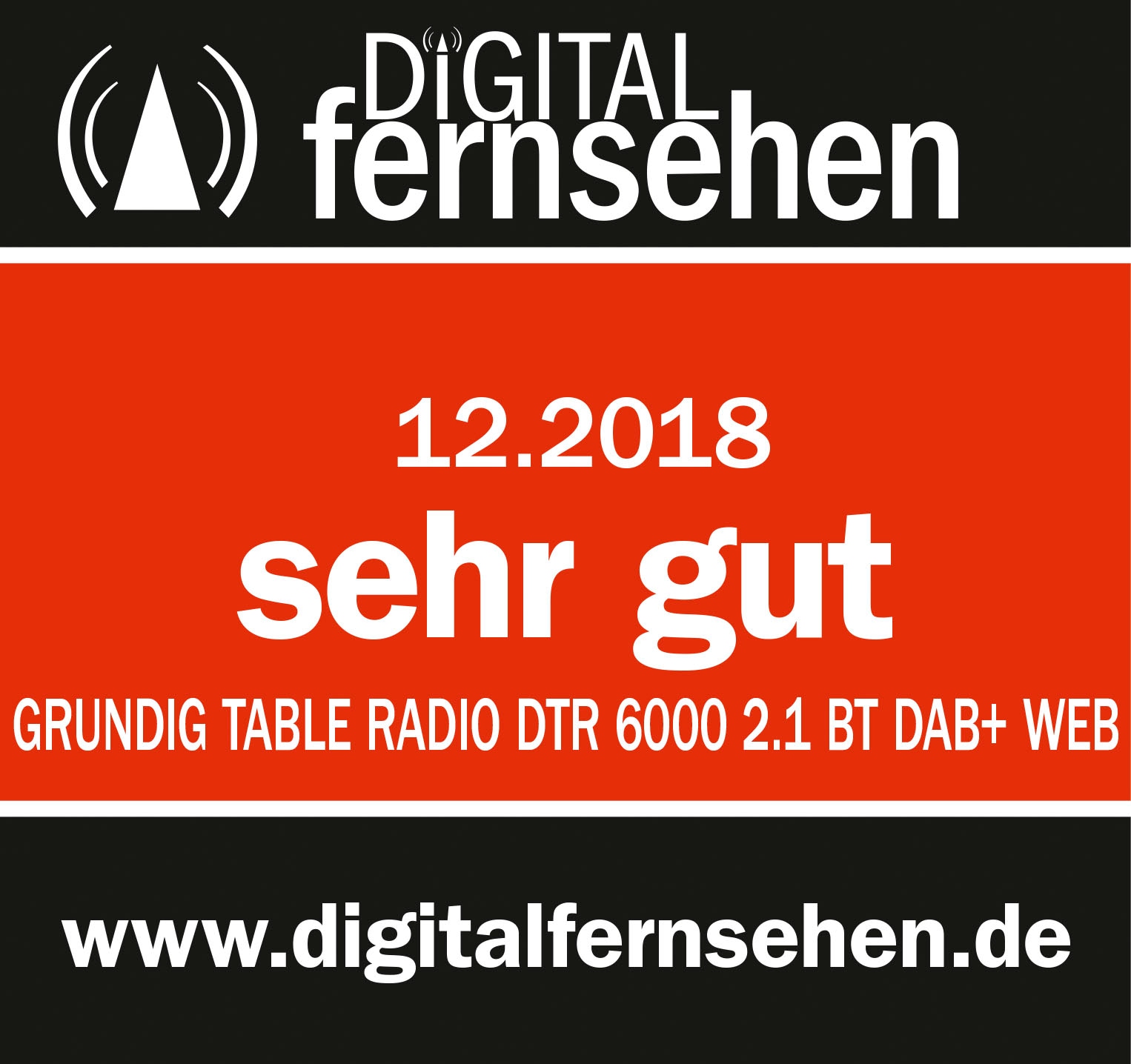 Grundig Digitalradio (DAB+) »DTR 6000 X«, (Bluetooth-WLAN Digitalradio (DAB+)-FM-Tuner mit RDS-Internetradio 28 W)