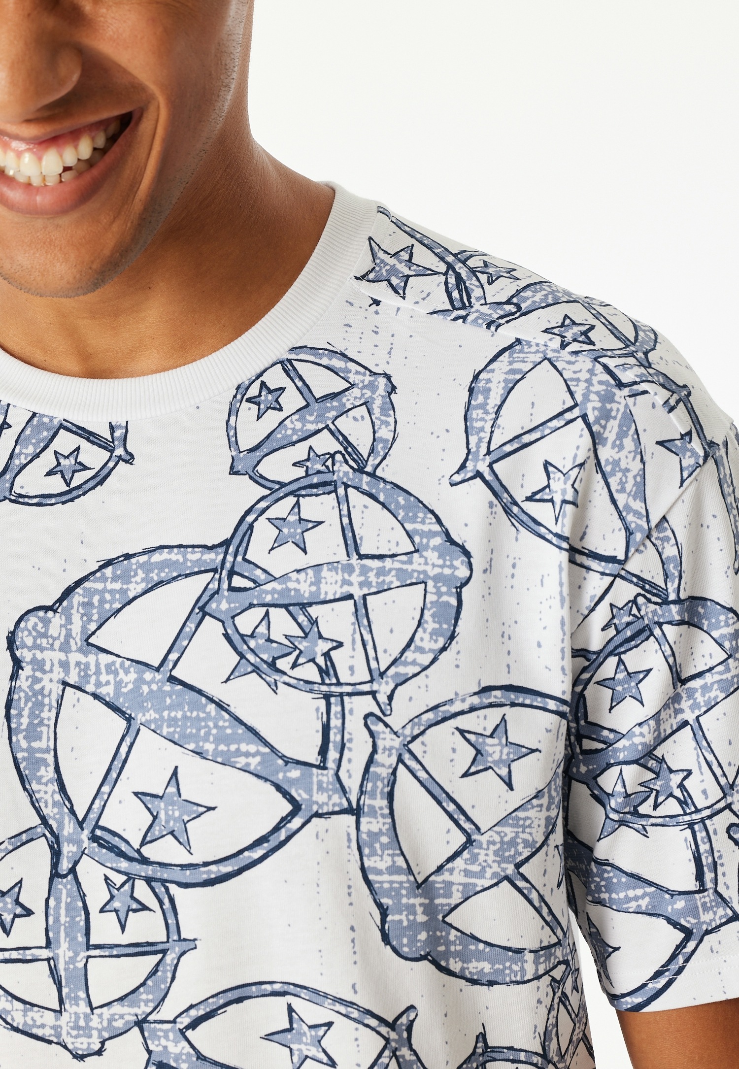 Schiesser Kurzarmshirt »Schiesser 150 Years« Rundhalsausschnitt, Baumwolle, Allover-Print