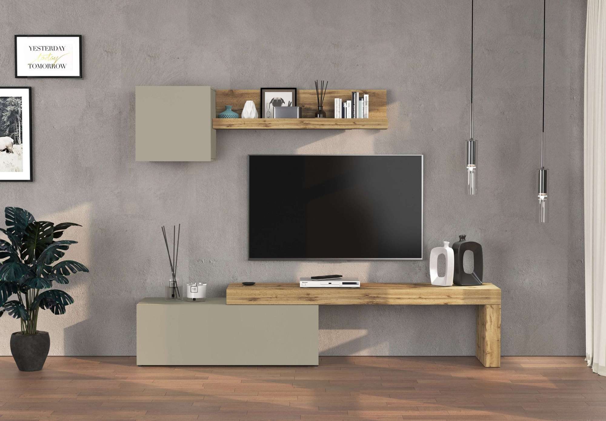 OTTO home TV-Wand »Chronos TV-Set, Wohnwand – Elemente frei platzierbar, Made in Italy« Set, 3-er set, 3 Stk. tlg.