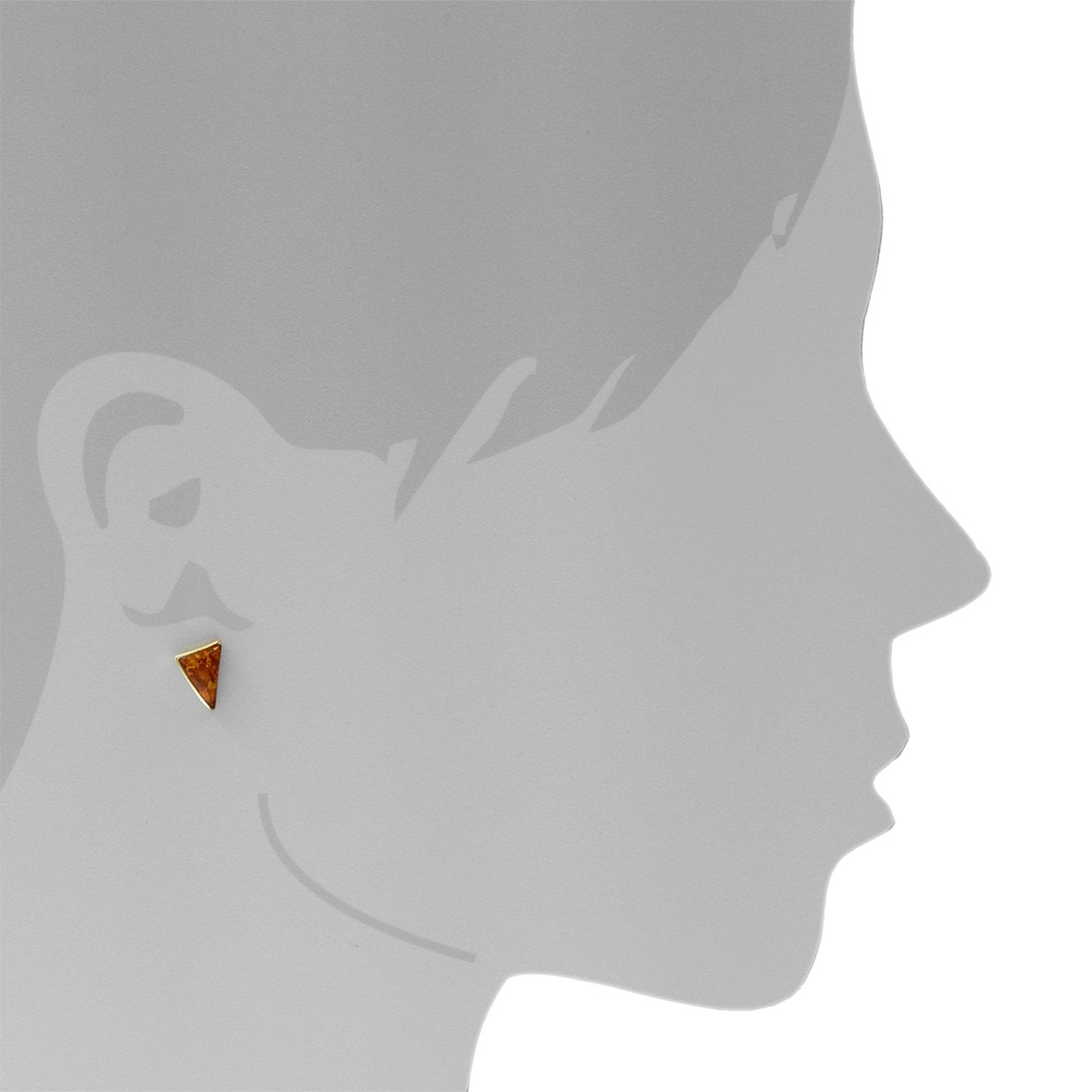OSTSEE-SCHMUCK Paar Ohrstecker »- Levke - Gold 333/000 - Bernstein«