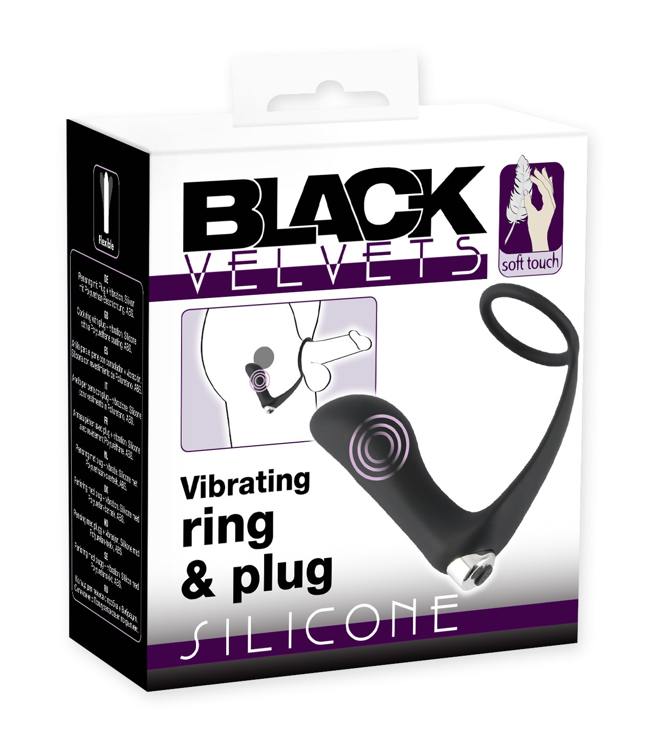 BLACK VELVETS Anal-Stimulator »Analplug mit Penisring Vibrating Ring & Plug«