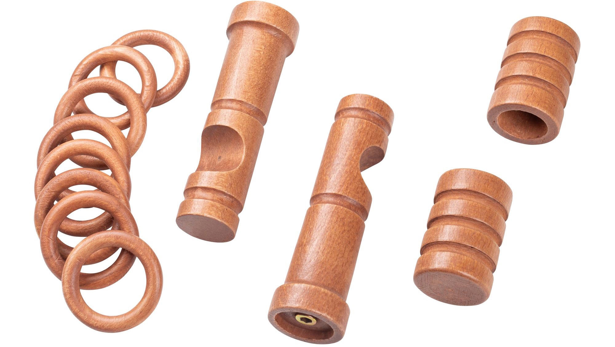 SN DECO GROUP Gardinenstange »Pisa«, 1 läufig-läufig, Fixmaß, 28 mm, Holz, verschiedene Längen und Farben, Komplettset
