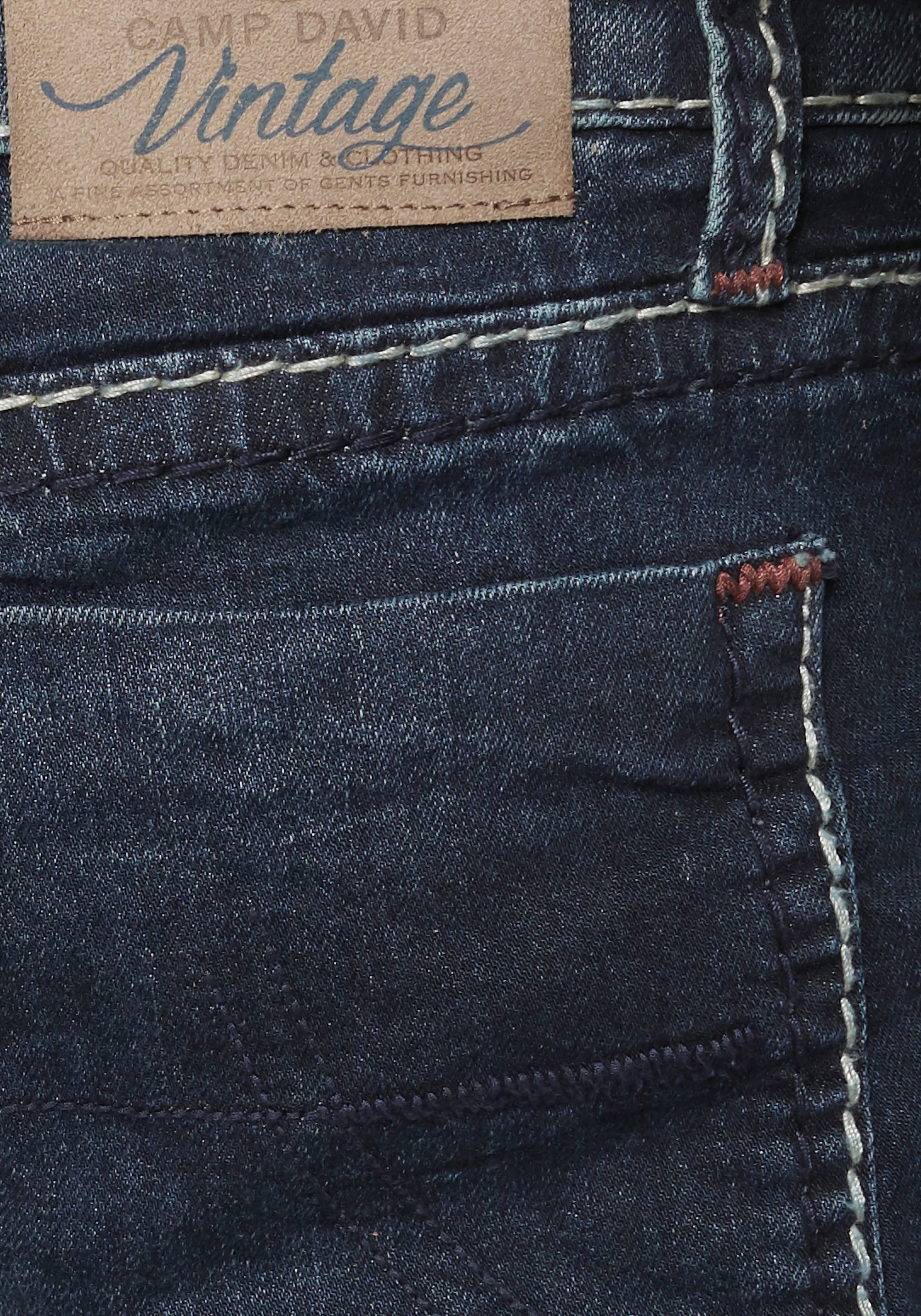 CAMP DAVID Straight-Jeans »NI:CO:R611«, mit markanten Steppnähten