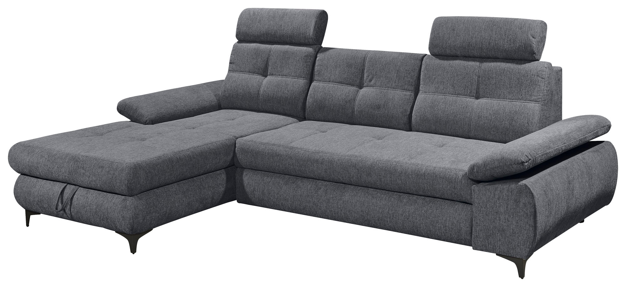 ED EXCITING DESIGN Ecksofa »Altona L-Form«, (2 St.), mit Bettfunktion, Bettkasten, Armteilverstellung & Kopfstützen