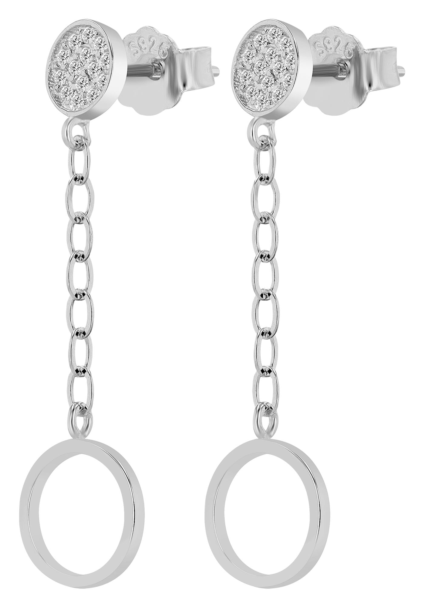 Adelia´s Paar Ohrstecker »Damen Ohrringe ¿ Ohrstecker aus 925 Silber«