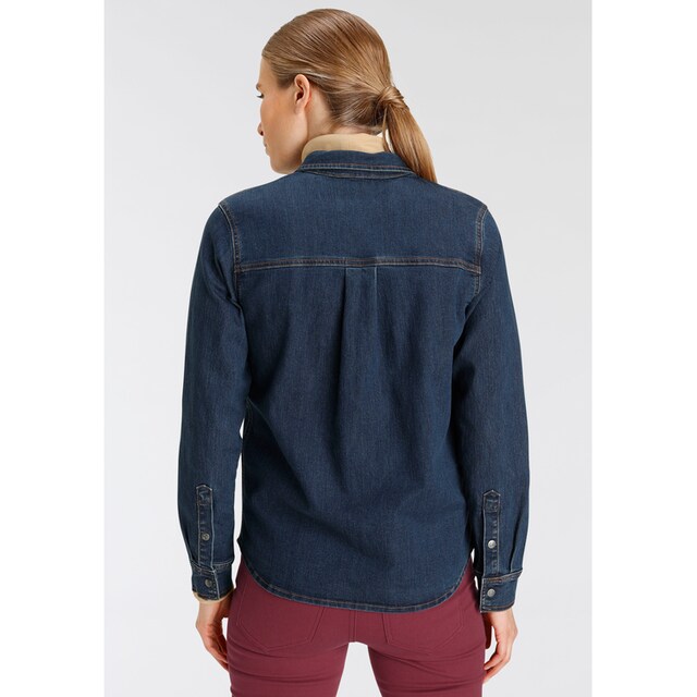 DELMAO Jeansbluse, mit kleinem Logo-Print auf der Brust - NEUE MARKE!  kaufen im OTTO Online Shop