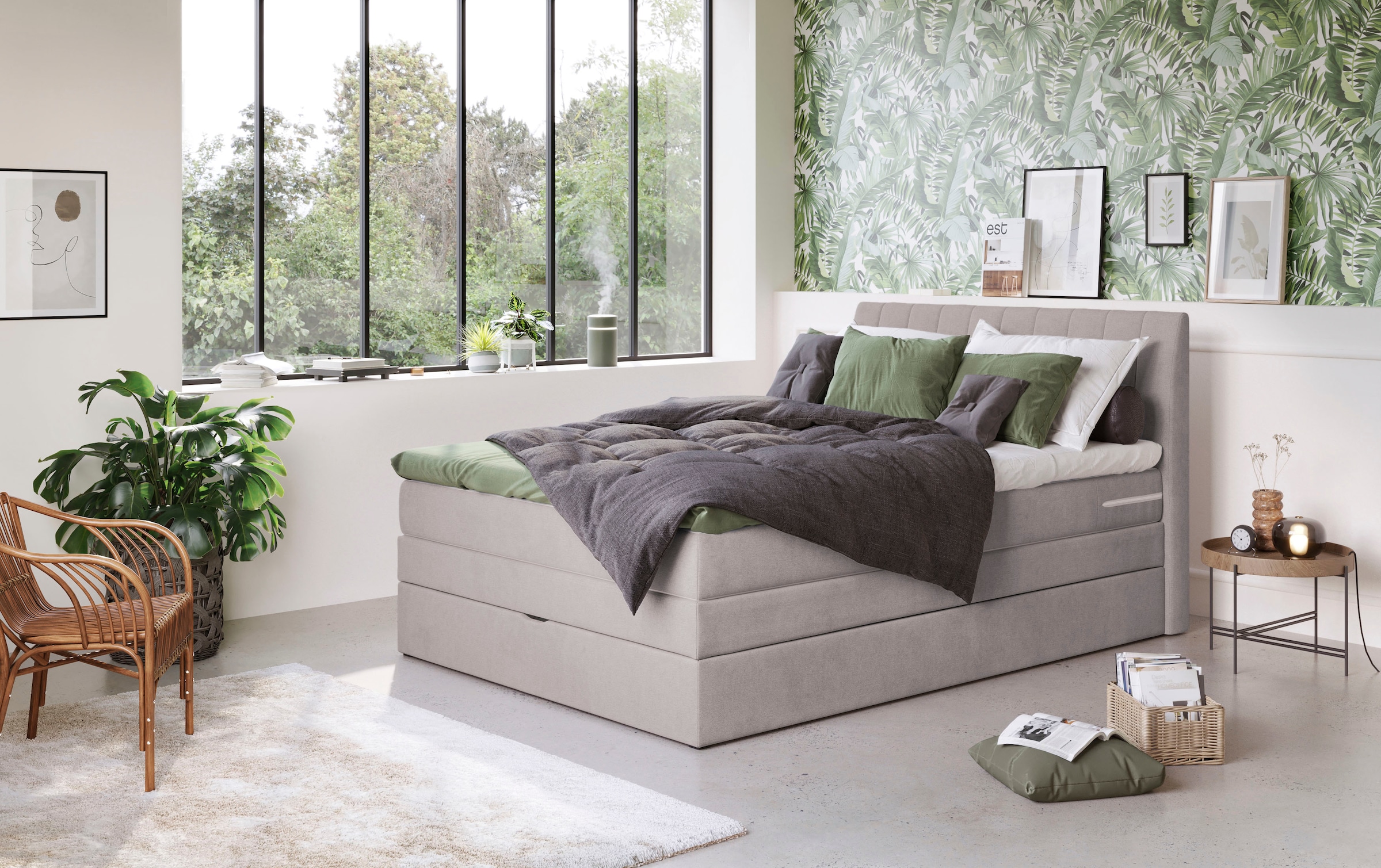 COTTA Boxspringbett »Shark inkl. Bettkasten und Topper« erhältlich in den Breiten 140x200cm, 160x200cm und 180x200cm