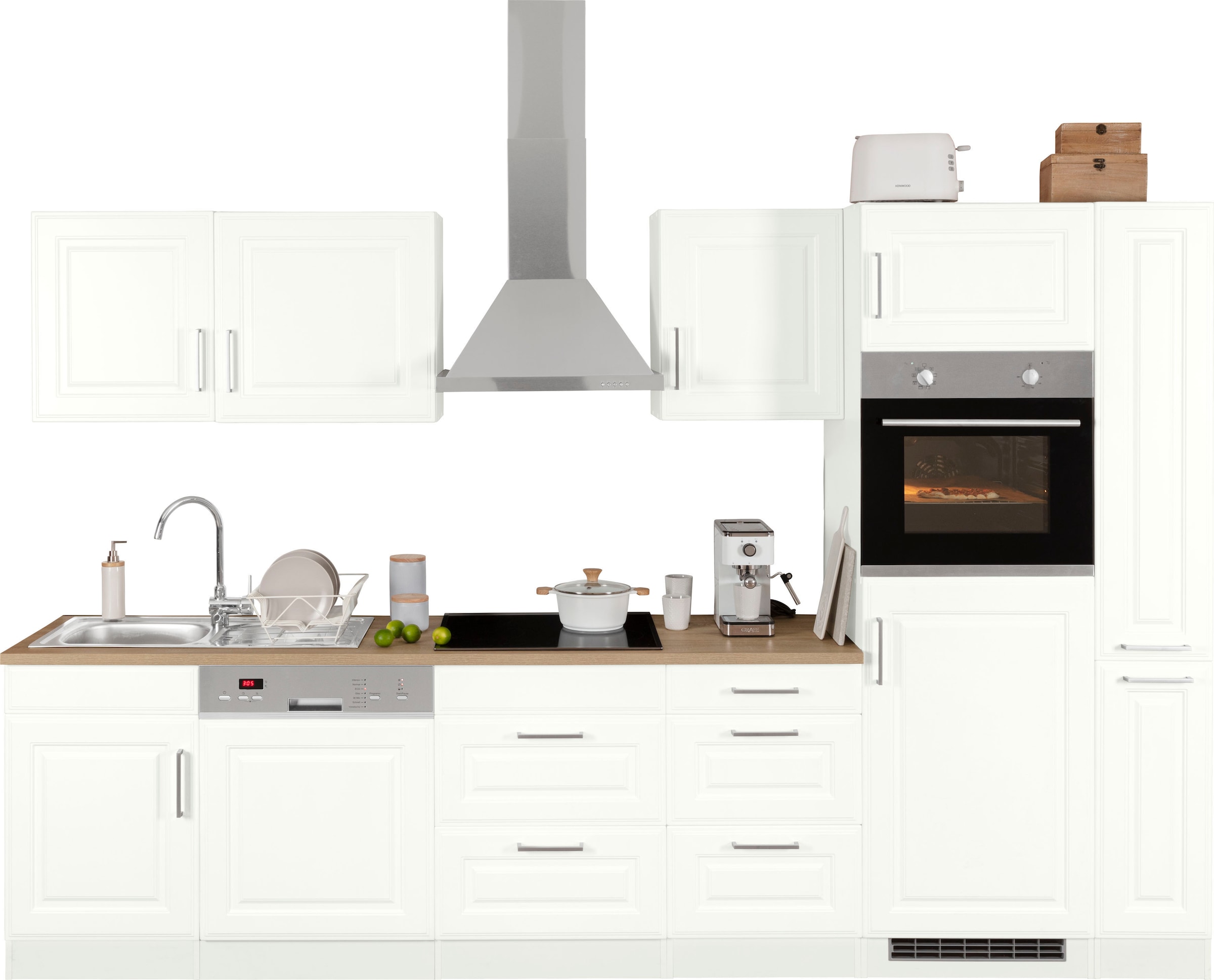 HELD MÖBEL Küchenzeile hochwertigen bei »Stockholm«, OTTO im Breite MDF cm, mit Landhaus-Stil Fronten 310