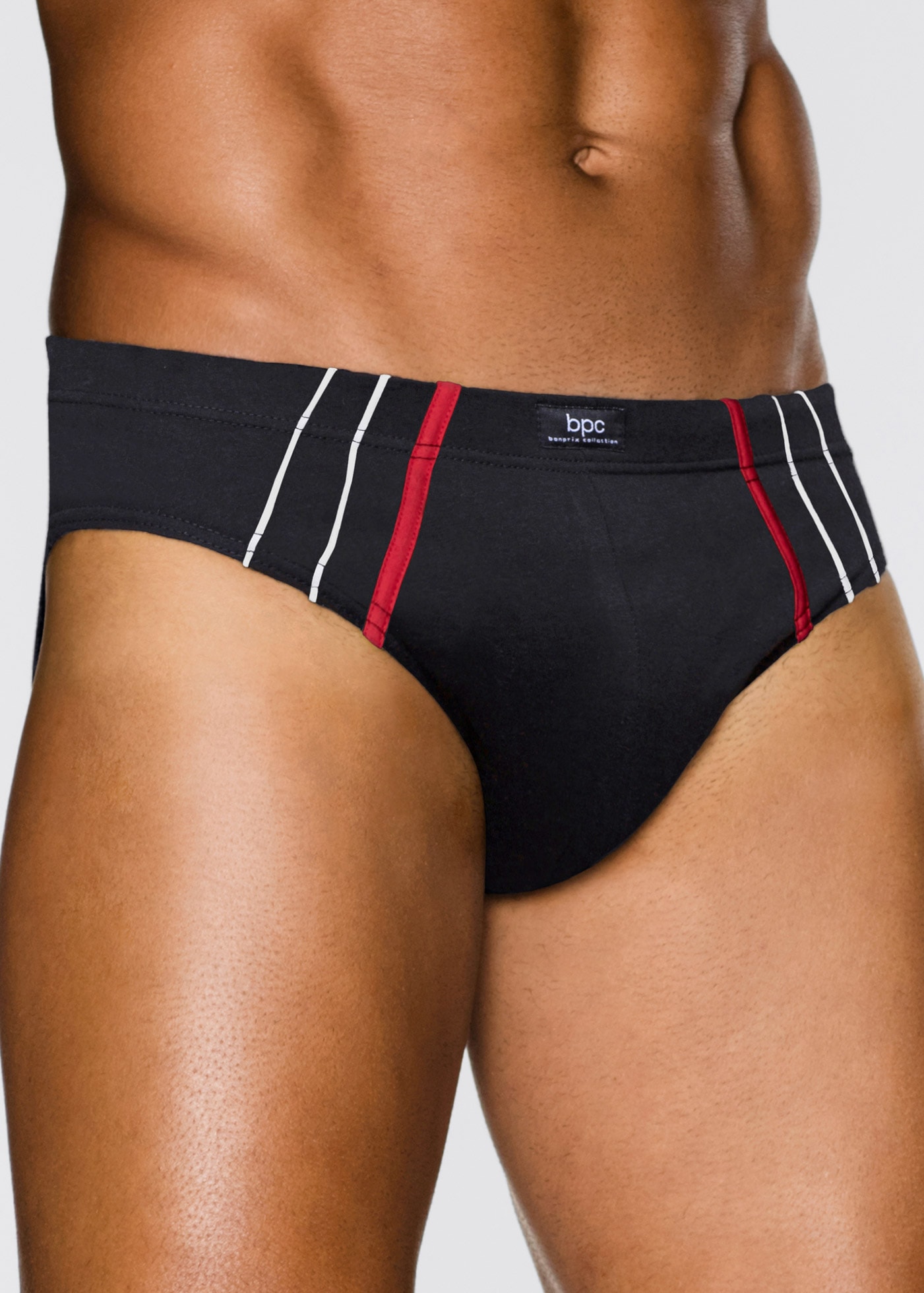 bonprix Maxislip Packung, 5 Stk. klassisch geschnittene Passform, sportive Optik, aus Baumwolle