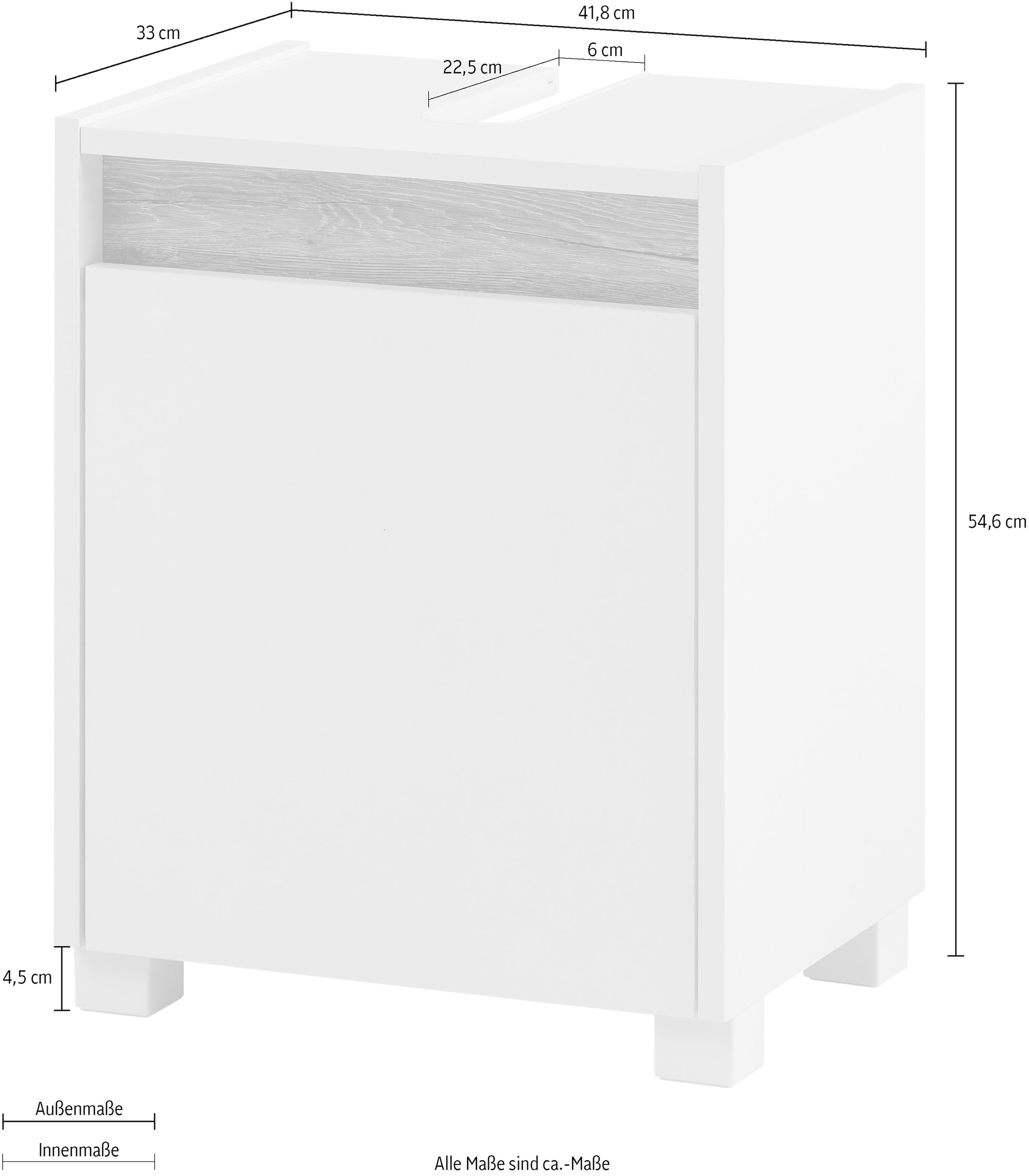 Schildmeyer Waschbeckenunterschrank »Cosmo«, Badezimmerschrank Badmöbel  Breite 42 cm im OTTO Online Shop