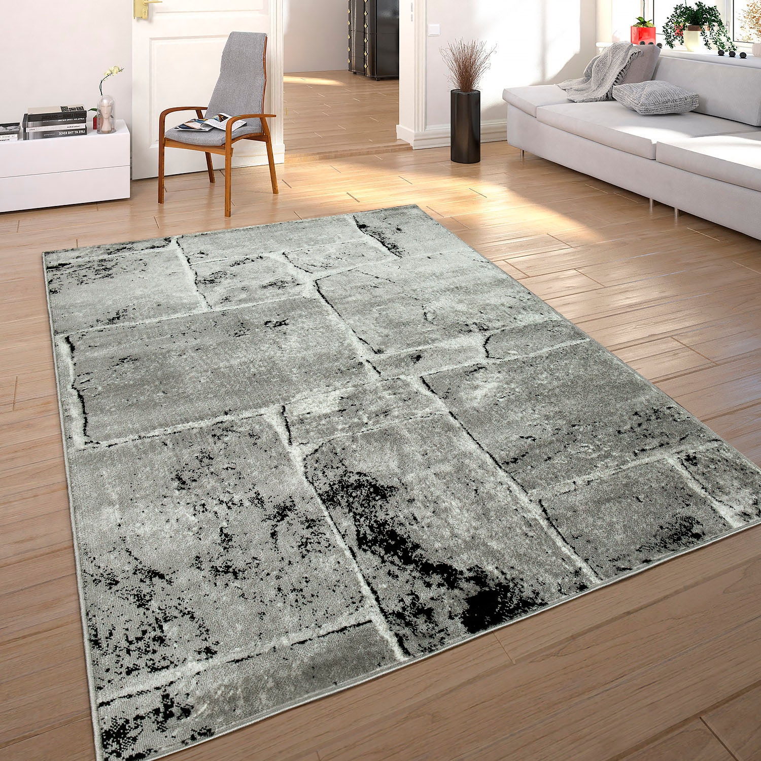 Paco Home Teppich »Sinai 050«, rechteckig, Kurzflor, Stein Muster, ideal im  Wohnzimmer & Schlafzimmer kaufen bei OTTO
