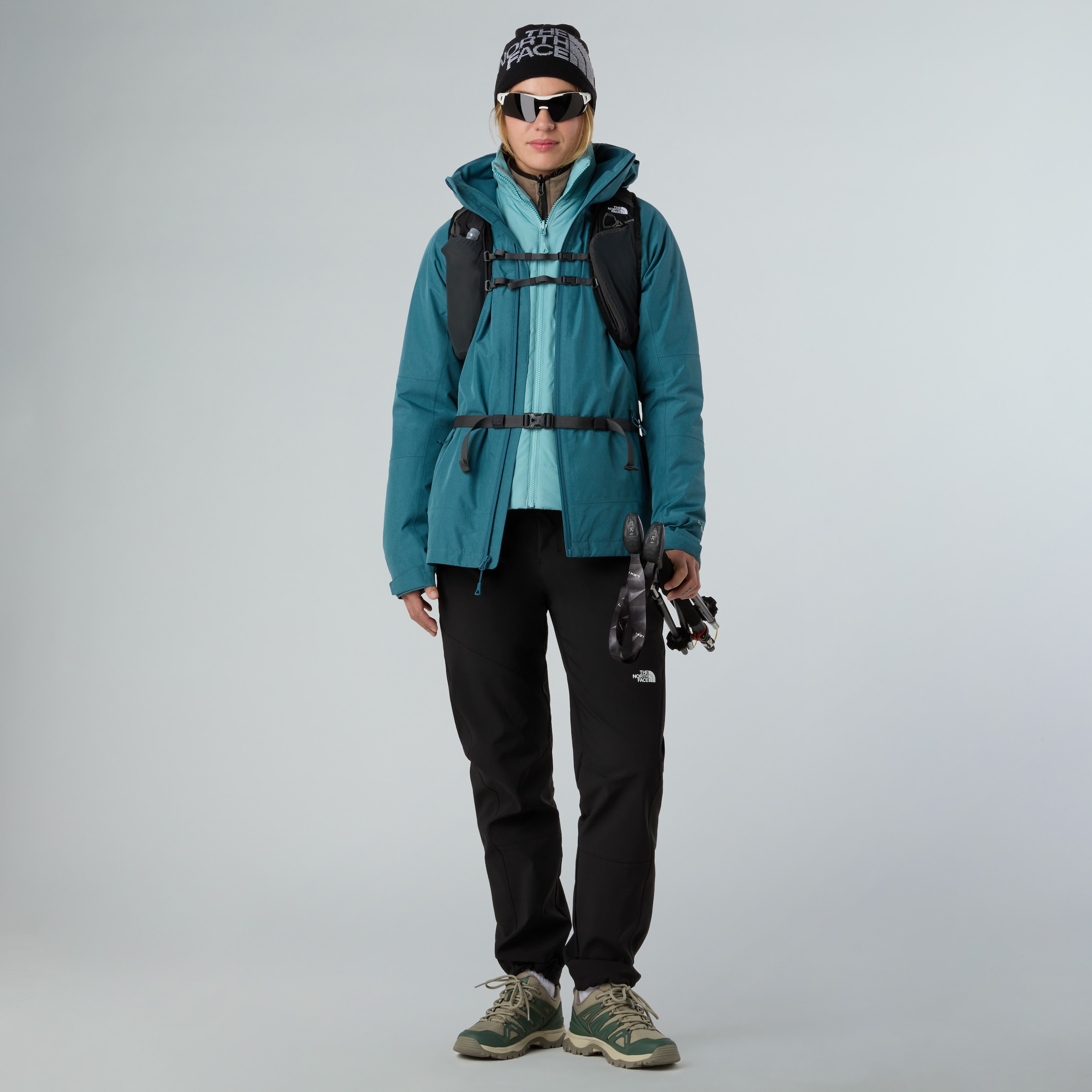 The North Face 3-in-1-Funktionsjacke »W INLUX TRICLIMATE - EU«, (1 St.), 3-in-1, warm, wasserdicht, feminin – Übergangsjacke