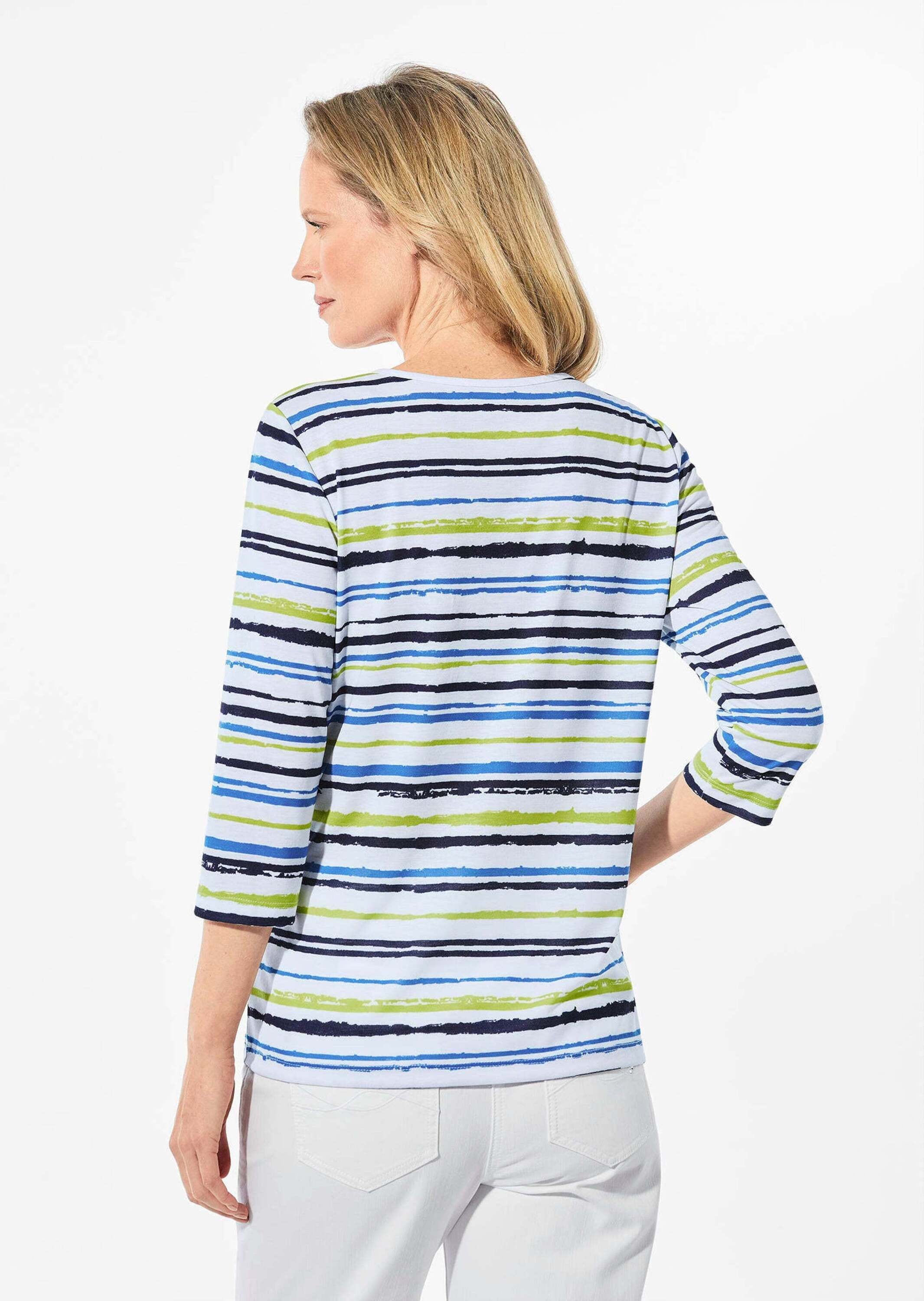 GOLDNER 3/4-Arm-Shirt »Pflegeleichtes Shirt in Ringeloptik« Ohne