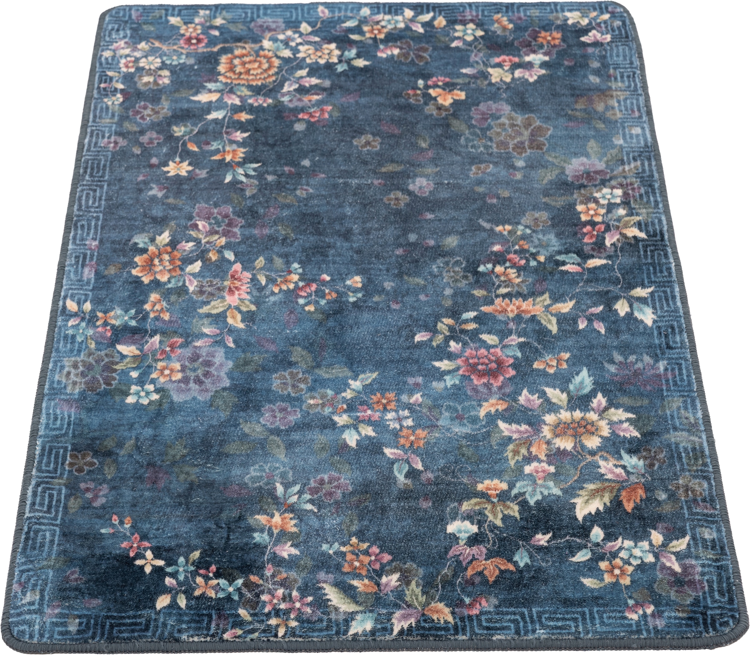 Gino Falcone Badematte »Aquata GF-165, Badvorleger, Badezimmer Teppich« Höhe 7 mm rutschhemmend beschichtet fußbodenheizungsgeeignet Badteppich, bedruckt, Blumen Design, rechteckig