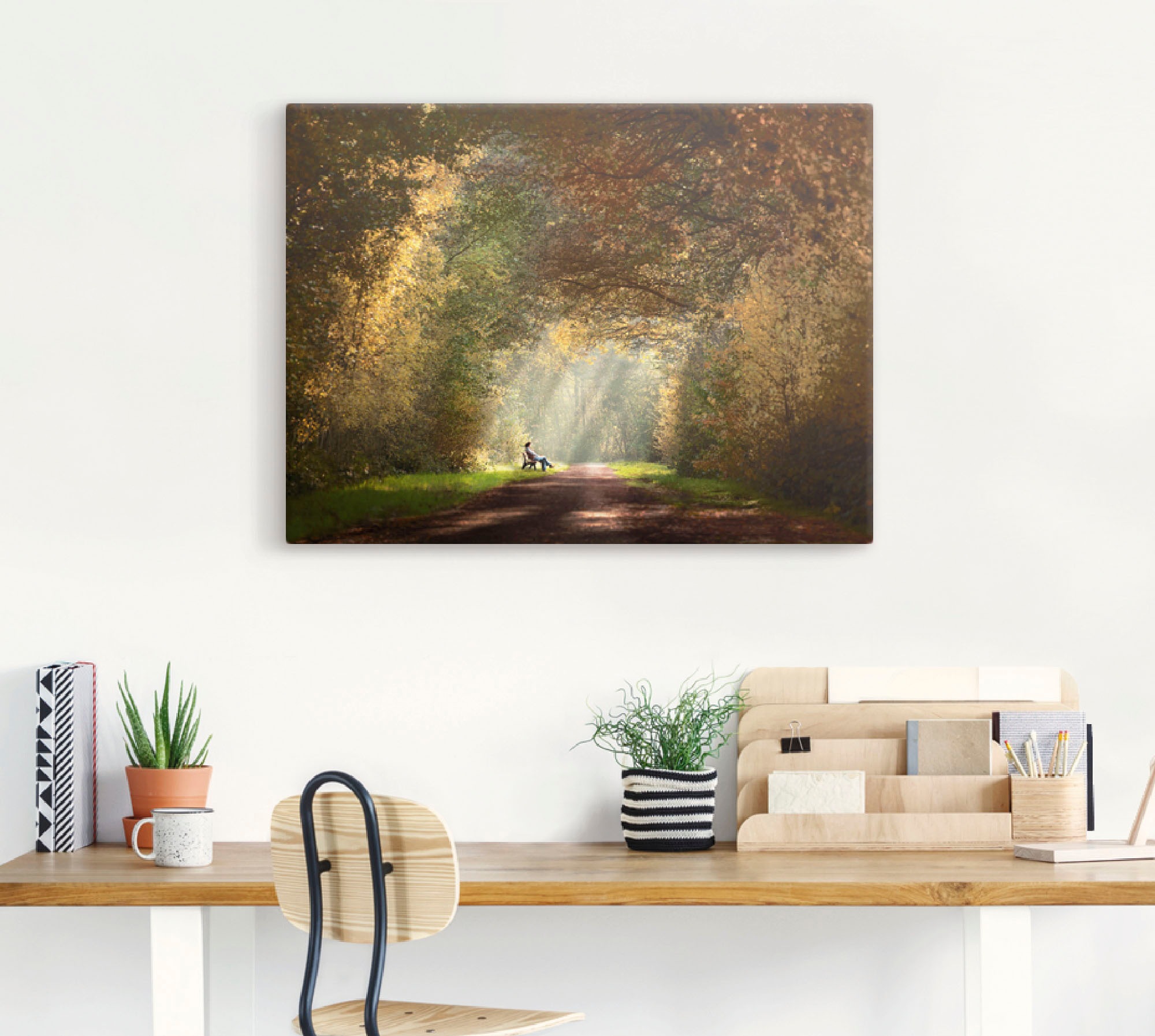 Artland Wandbild »Licht am Ende des Tunnels...«, Wald, (1 St.), als Leinwandbild, Wandaufkleber in verschied. Größen