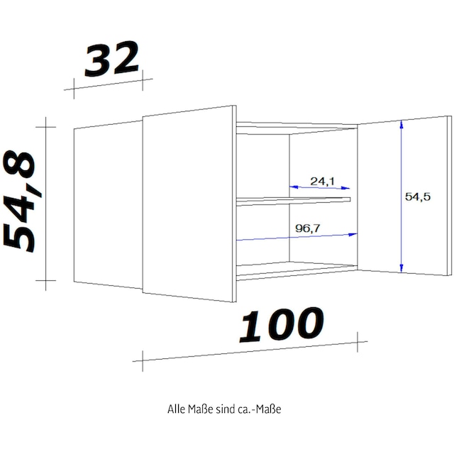 Flex-Well Hängeschrank »Lucca«, (B x H x T) 100 x 54,8 x 32 cm online bei  OTTO