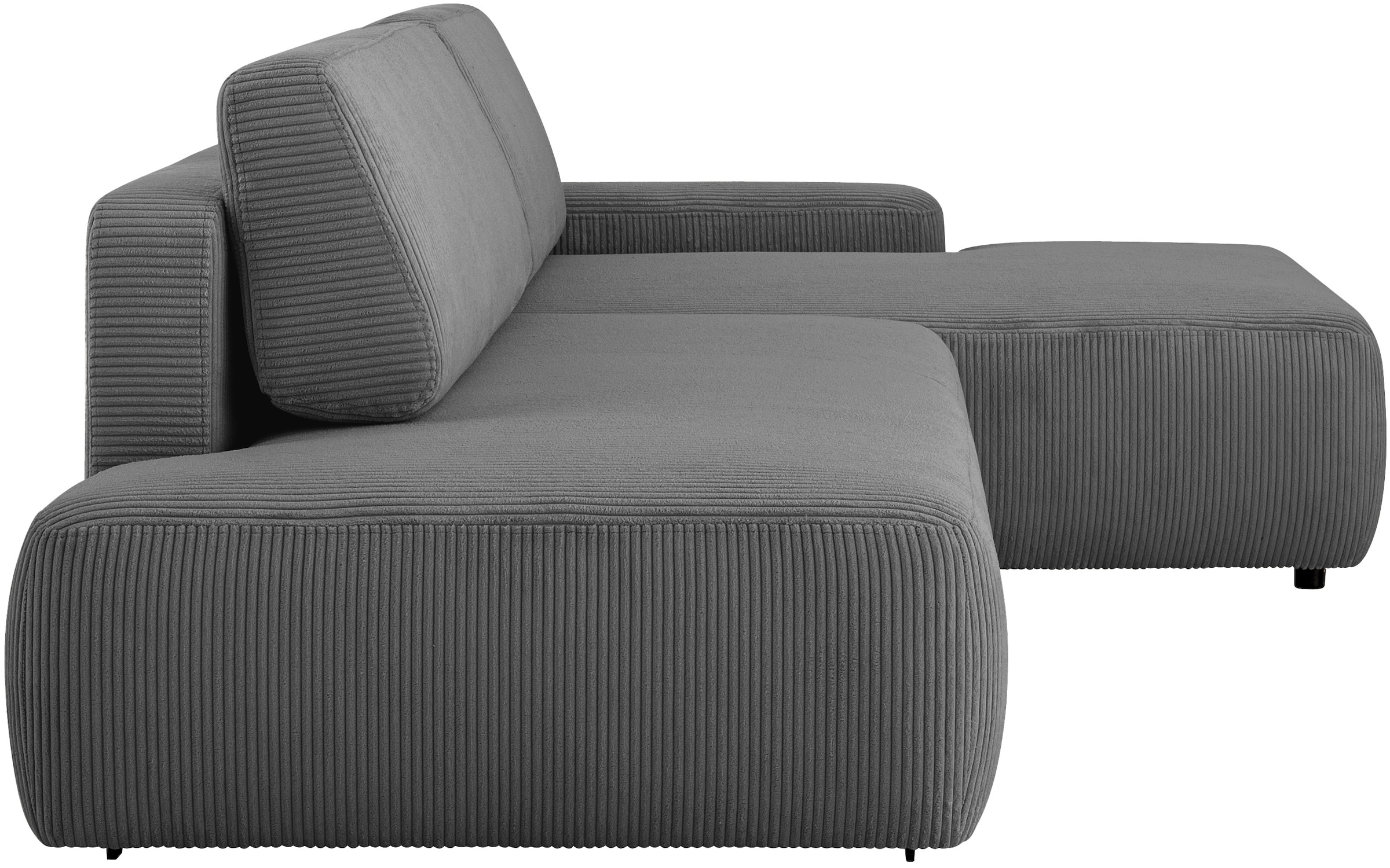 Home affaire Ecksofa »TORGE, Schlafsofa Cord, Samtvelours u. Strukur fein, Couch in L-Form« Schlaffunktion und Bettkasten, Liegefläche: 210x125 cm, neues Design