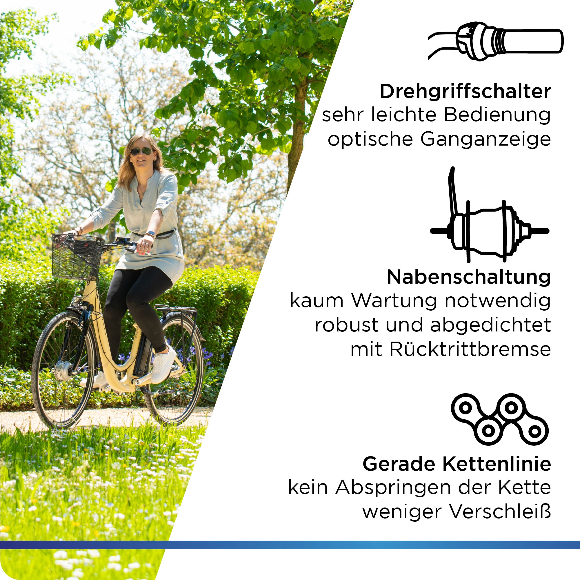Zündapp E-Bike »Z517«, 7 Gang, Frontmotor 250 W, E Bike Damenfahrrad 28 Zoll 155 - 190 cm mit 7 Gang Nabenschaltung