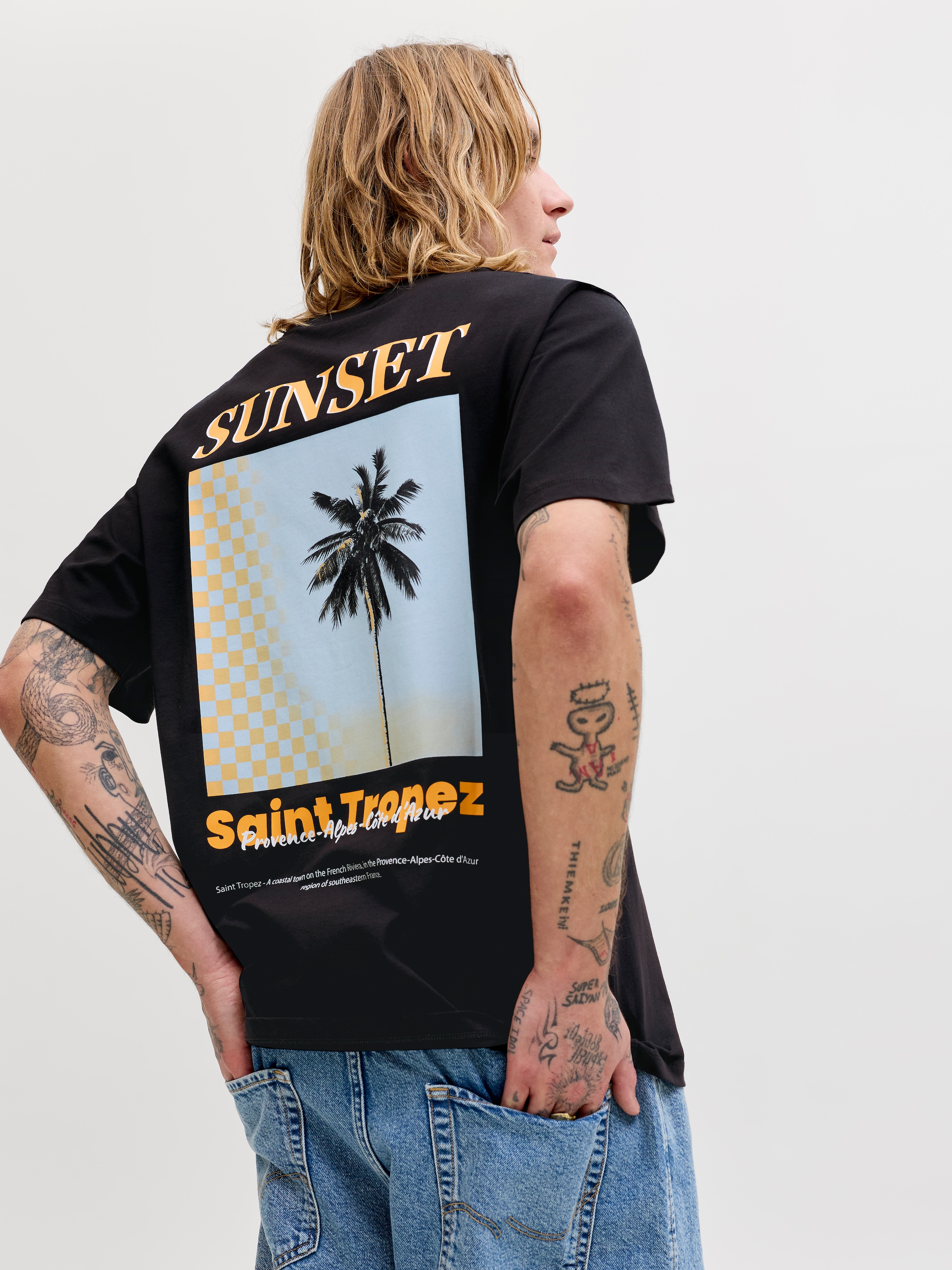 Jack & Jones Rundhalsshirt »JJCITY PHOTOPRINT TEE SS CREW NECK« Baumwolle, relaxed fit