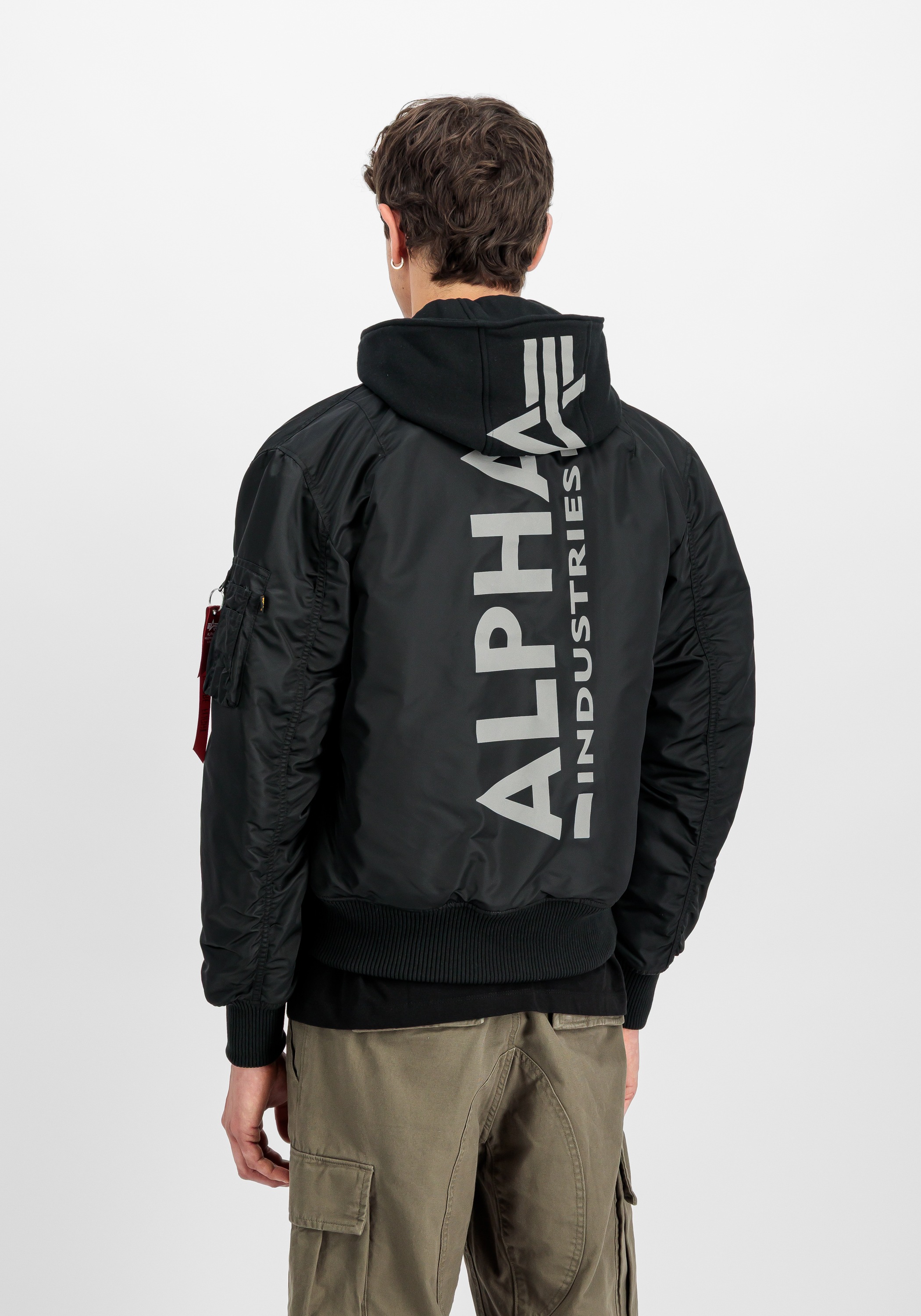 Alpha Industries Bomberjacke »MA-1 Zip Hood Backprint Bomberjacke«