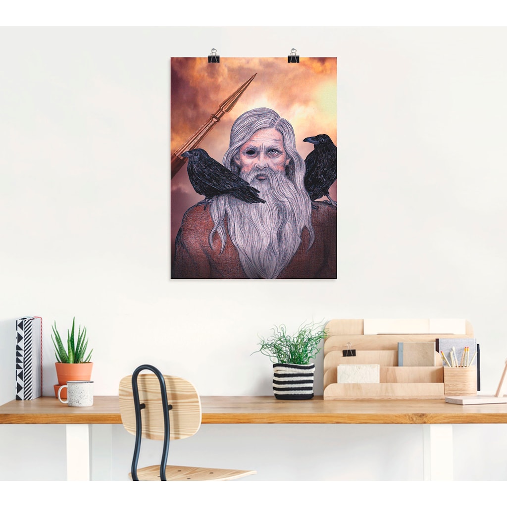 Artland Poster »Odin«, Götter, (1 St.)