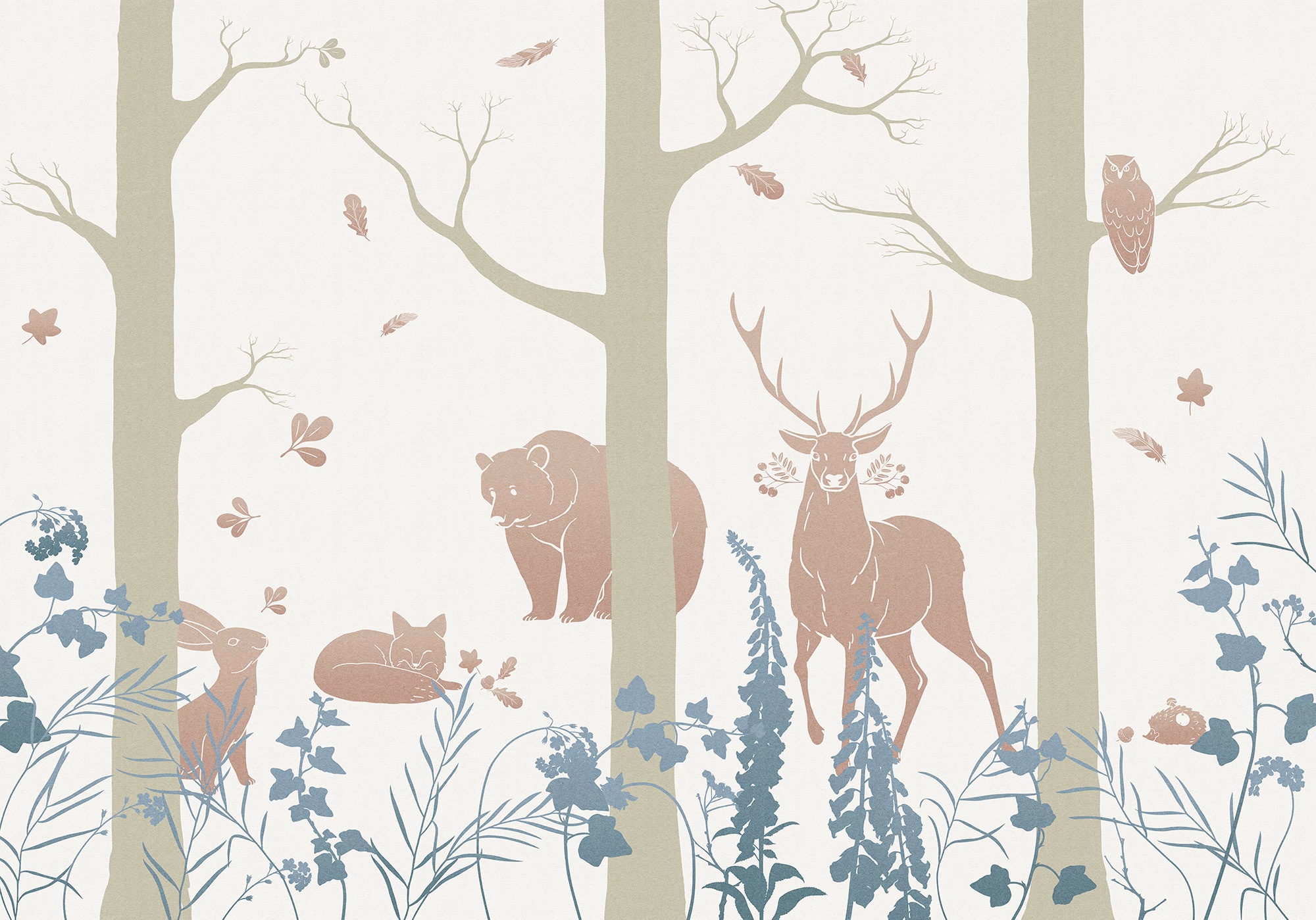 Vliestapete »Forest Animals«, 400x280 cm (Breite x Höhe)