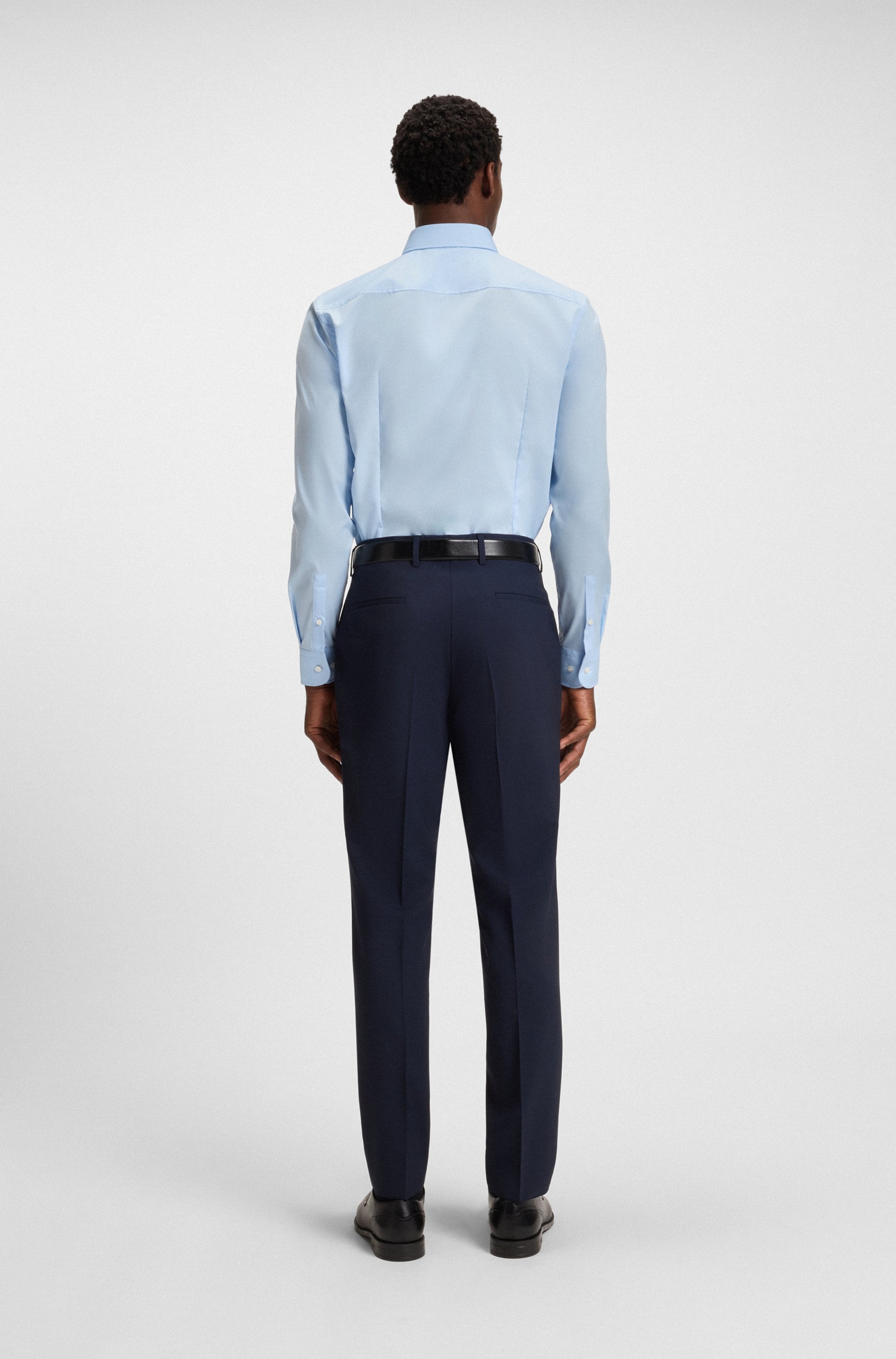 BOSS Businesshemd »Businesshemd Hank« Kentkragen, Slim-Fit, bügelleichte Qualität