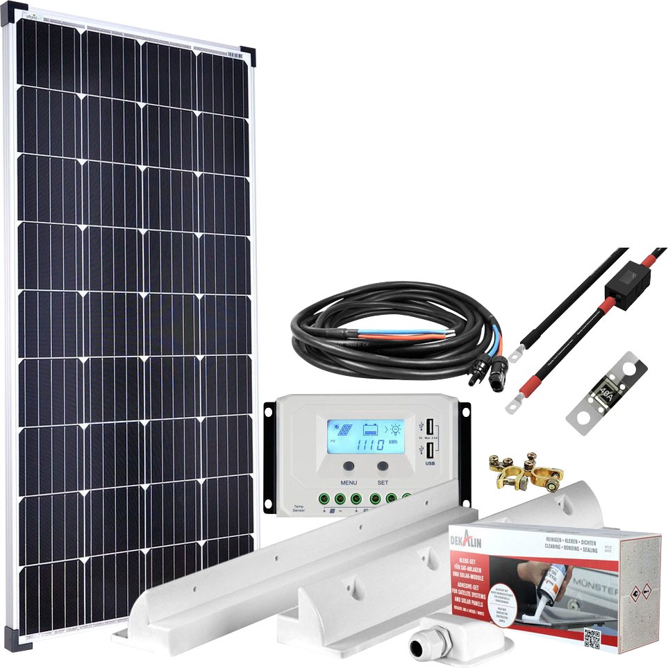 Offgridtec Solaranlage »mPremium-XL 150W/12V« Wohnmobil Solaranlage in schwarz