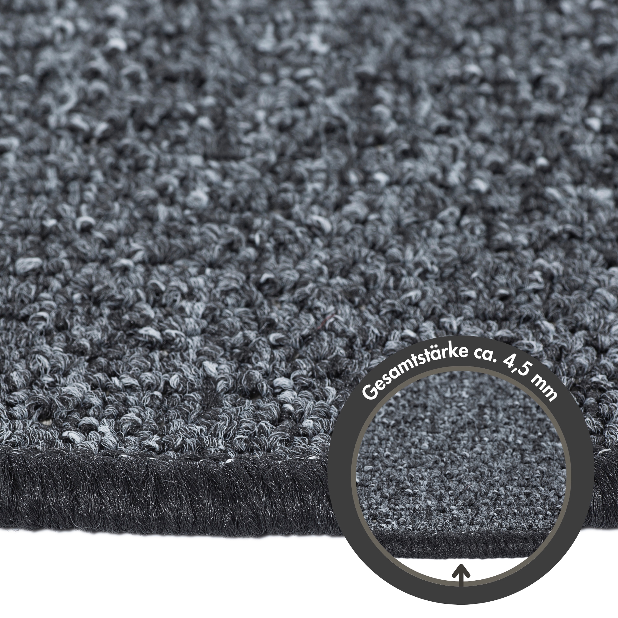 Andiamo Stufenmatte »Bob, Made in Poland« halbrund 4,5 mm Höhe melierte Schlinge, selbstklebend, Set mit 2 Stück oder 15 Stück