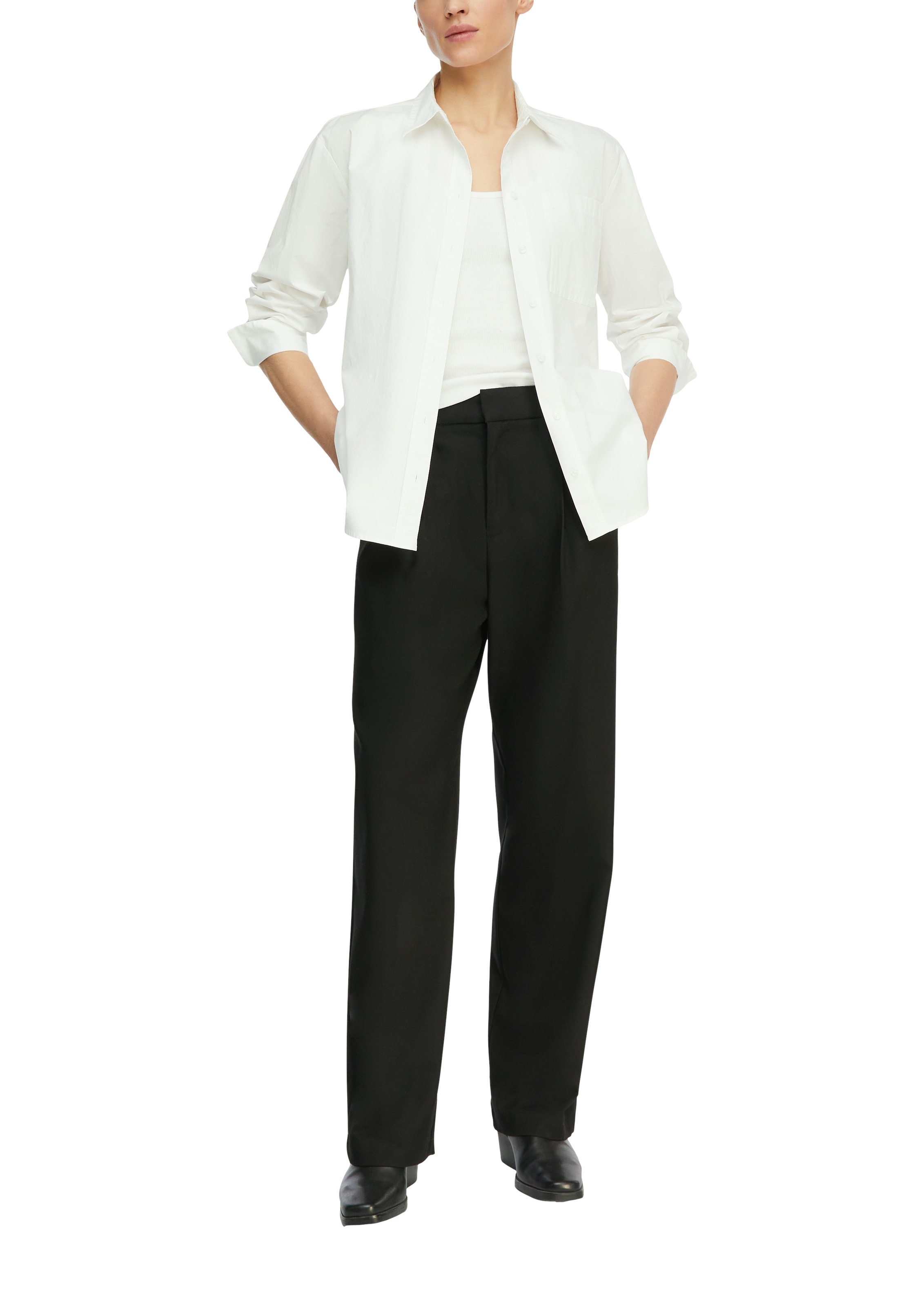 Comma Langarmbluse mit Stretch