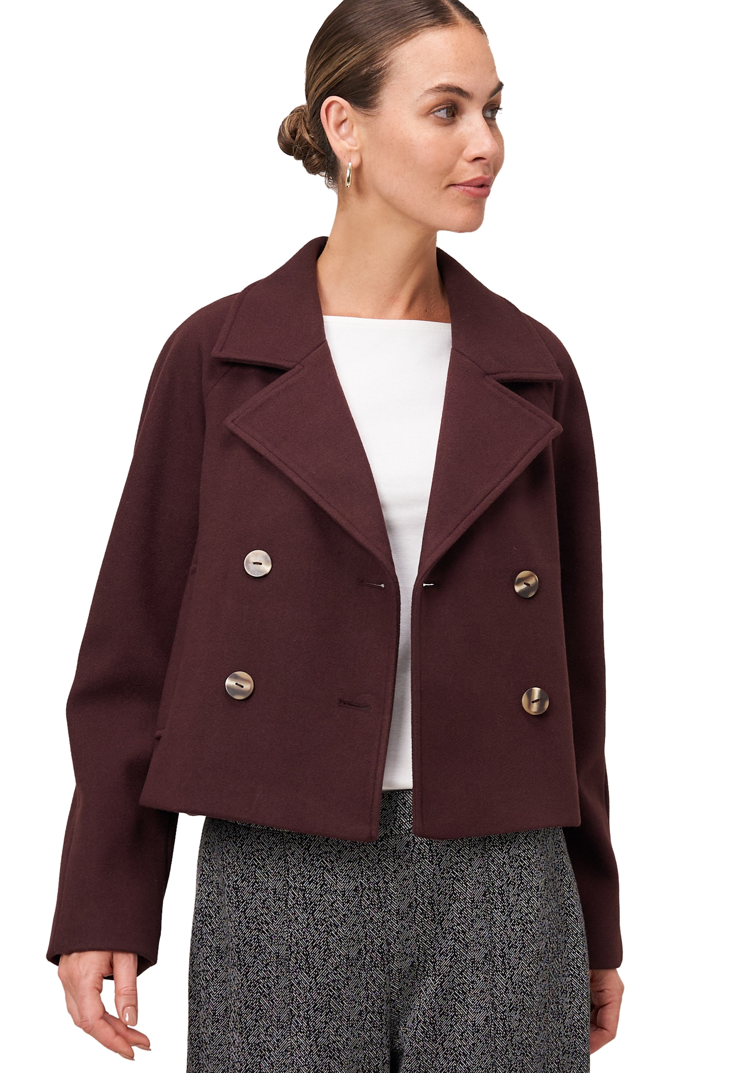Zero Outdoorjacke »Jacke in Wolloptik«