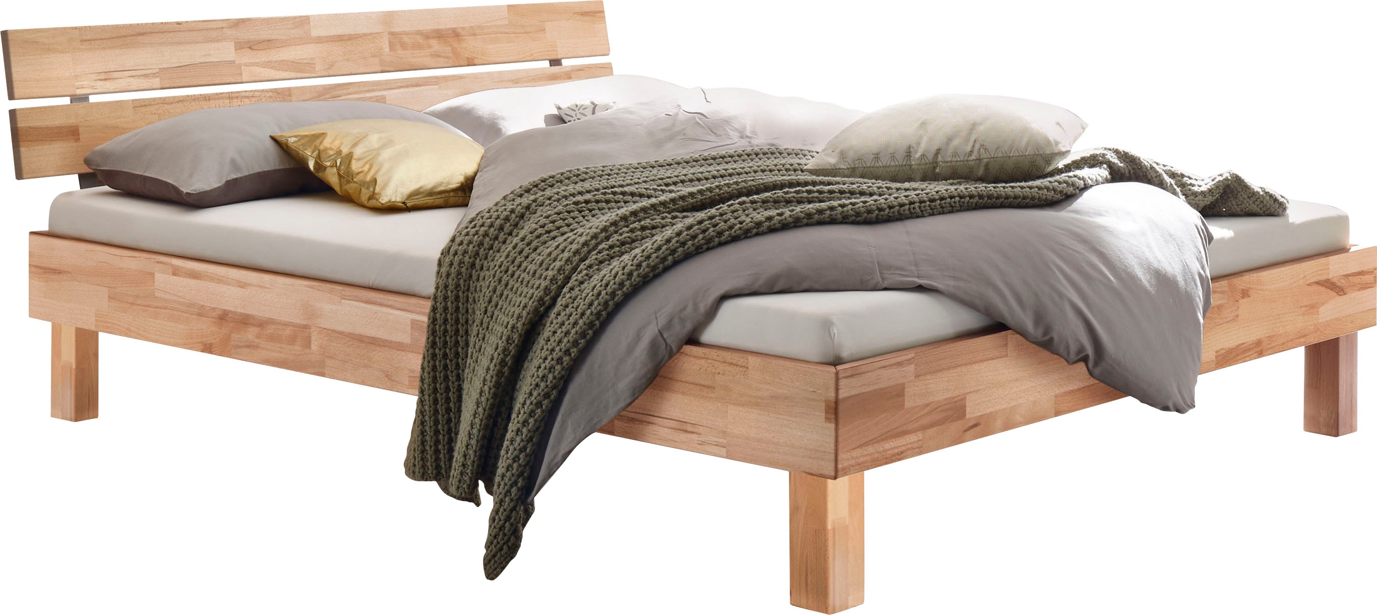 Hasena Holzbett »Prato« Fußhöhe 25 cm in beige, Größe Liegefläche B/L: 180 cm x 200 cm