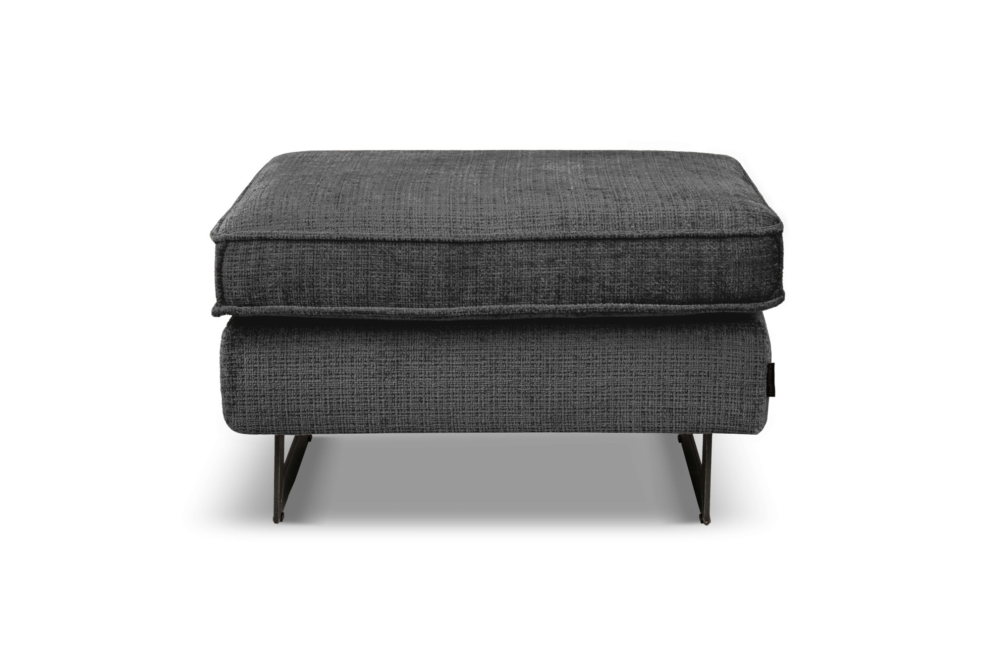 PLACES OF STYLE Polsterhocker »Pinto« mit Keder, Metallfüßen und auch in Cord Bezug erhältlich