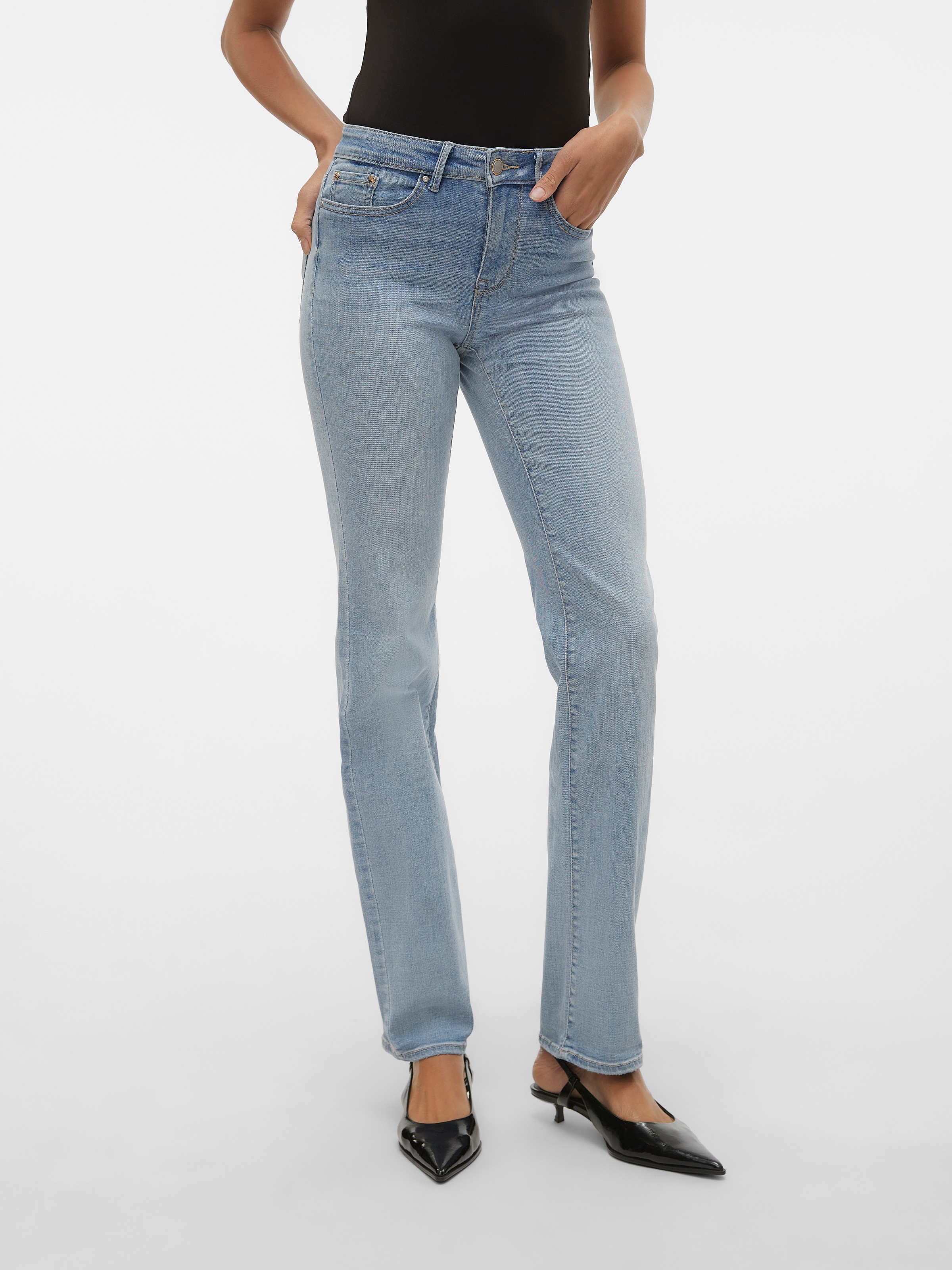Vero Moda Straight-Jeans »VMFLASH MR STRAIGHT JNS LI3102 GA NOOS«