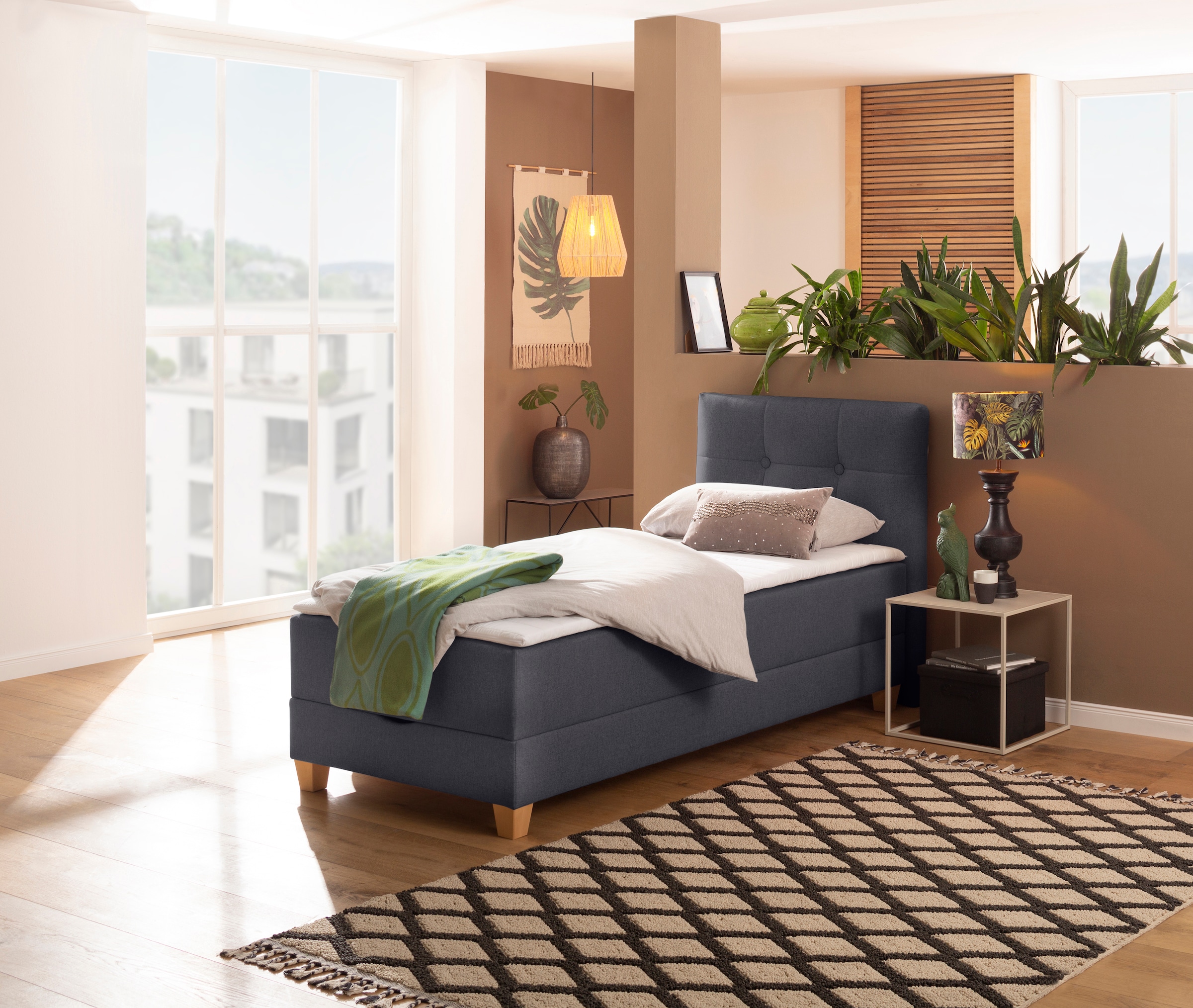 Home affaire Boxbett »Lonrai« in H2,H3 & H4 und XXL - Überlänge 220cm wählbar, inkl. Topper