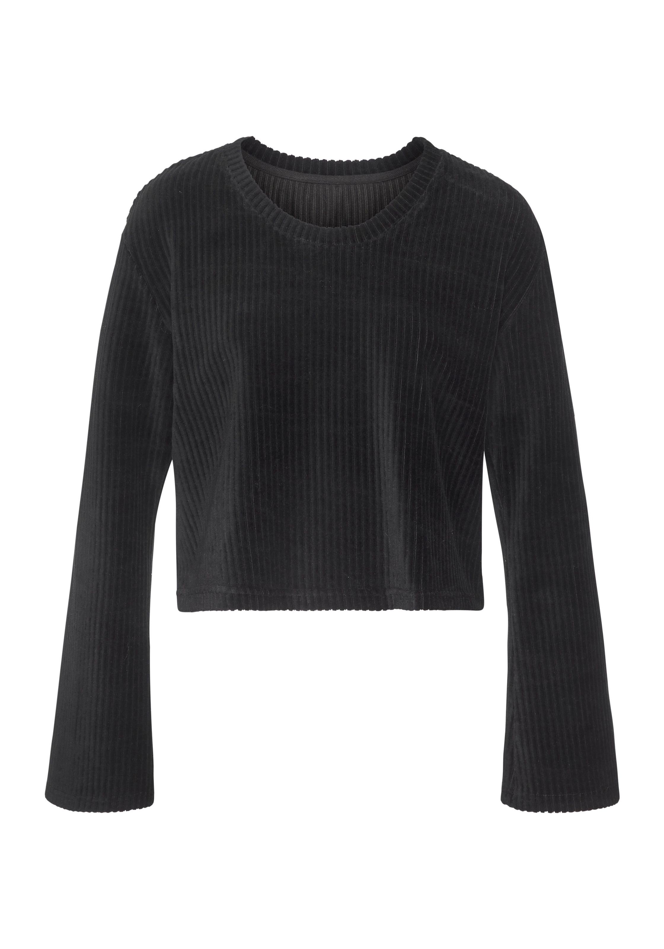 Buffalo Langarmshirt mit weicher Cord-Struktur