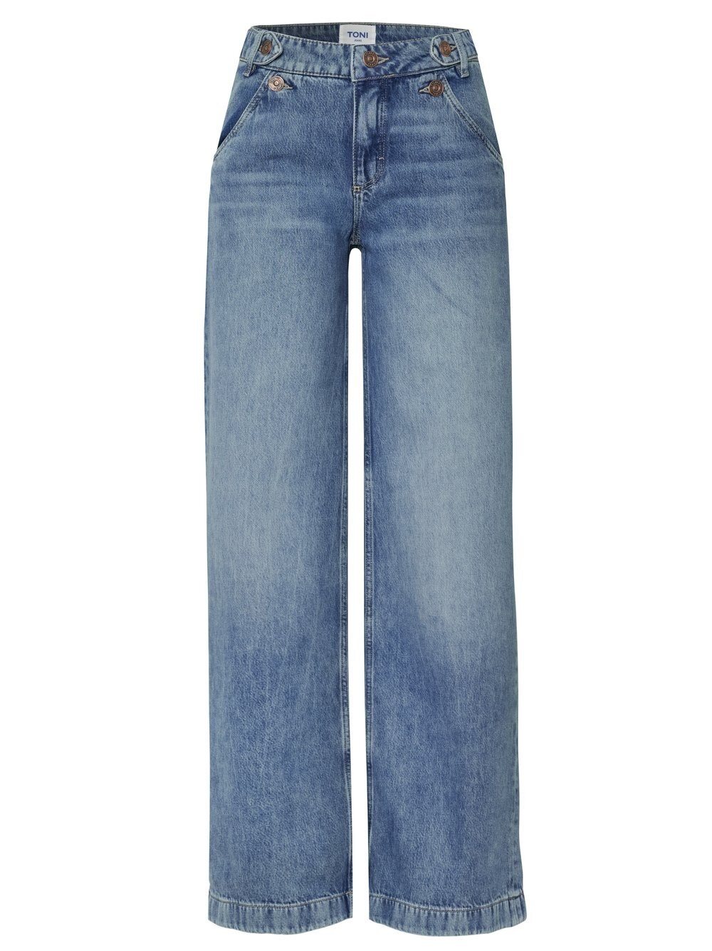 TONI Bootcut-Jeans »Ella Wide« mit Schnallen und Knöpfen am Bund