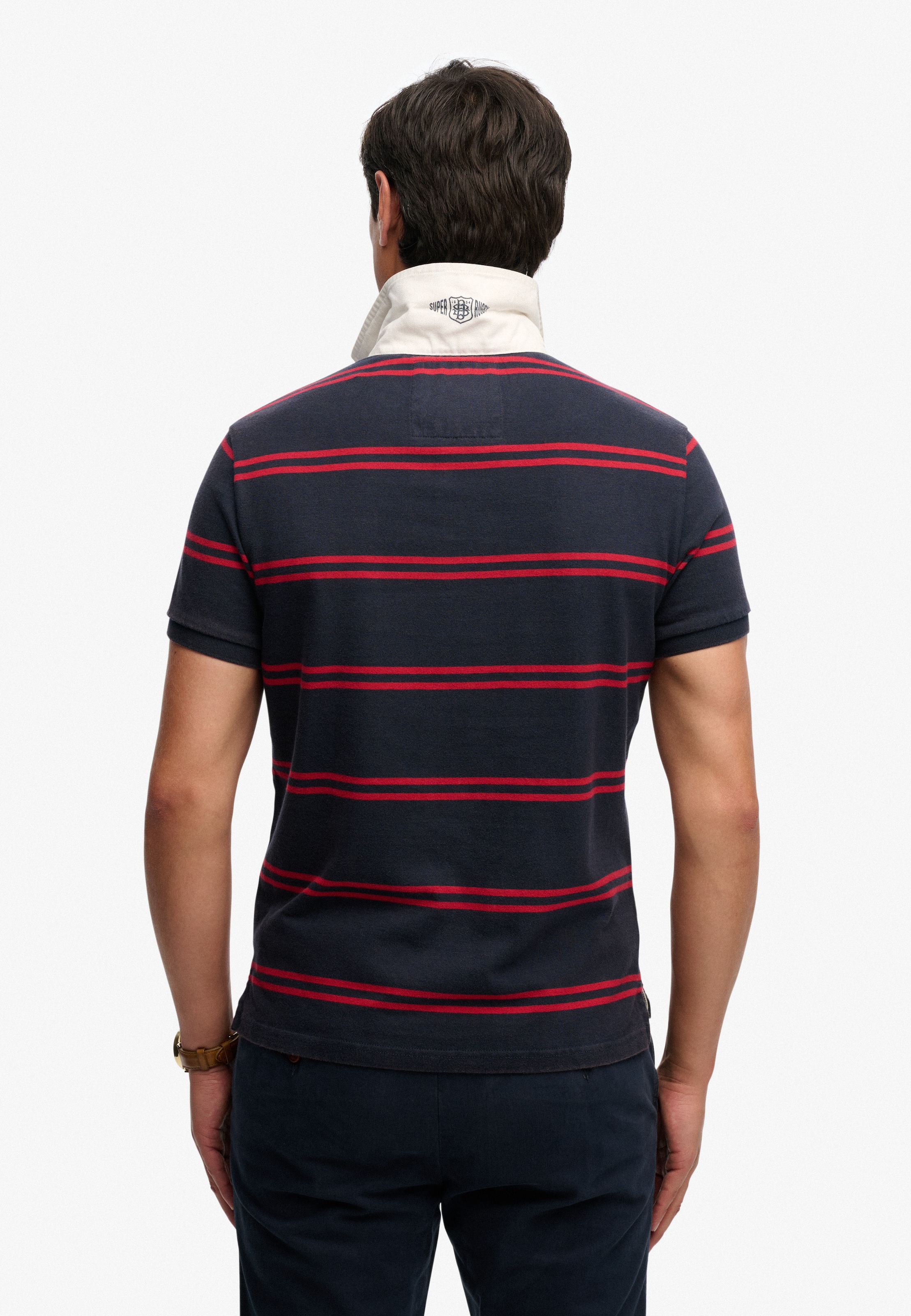 Superdry Poloshirt »DOUBLE EMBLEM JERSEY SS RUGBY« im angesagten Rugby Stil