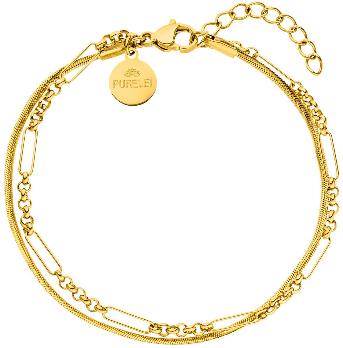 Purelei Damen Armband »Schmuck Geschenk Unison Armschmuck Armkette« in goldfarben, Größe 19 cm