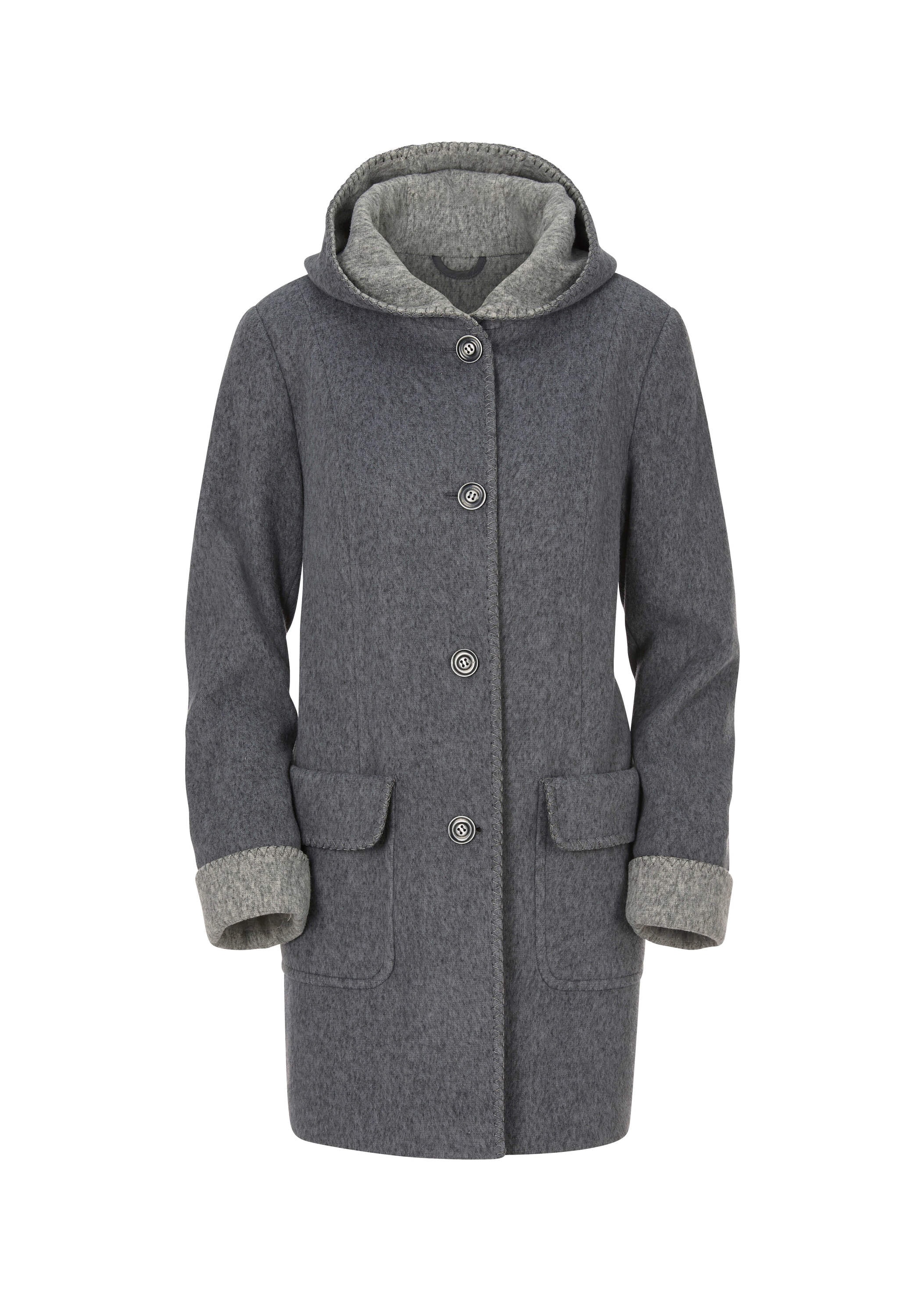 Witt Allwetterjacke »Jacke Kapuzenjacke in Woll-Optik« mit Kapuze