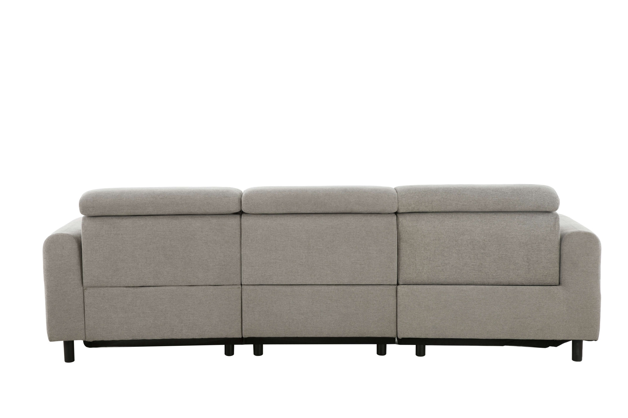 Home affaire Ecksofa »SKAANE Struktur, L-Form, 274 cm, manuelle u. elektrische Funktion,«, rundes Design, Kopfteilverstellung, Federkernpolsterung
