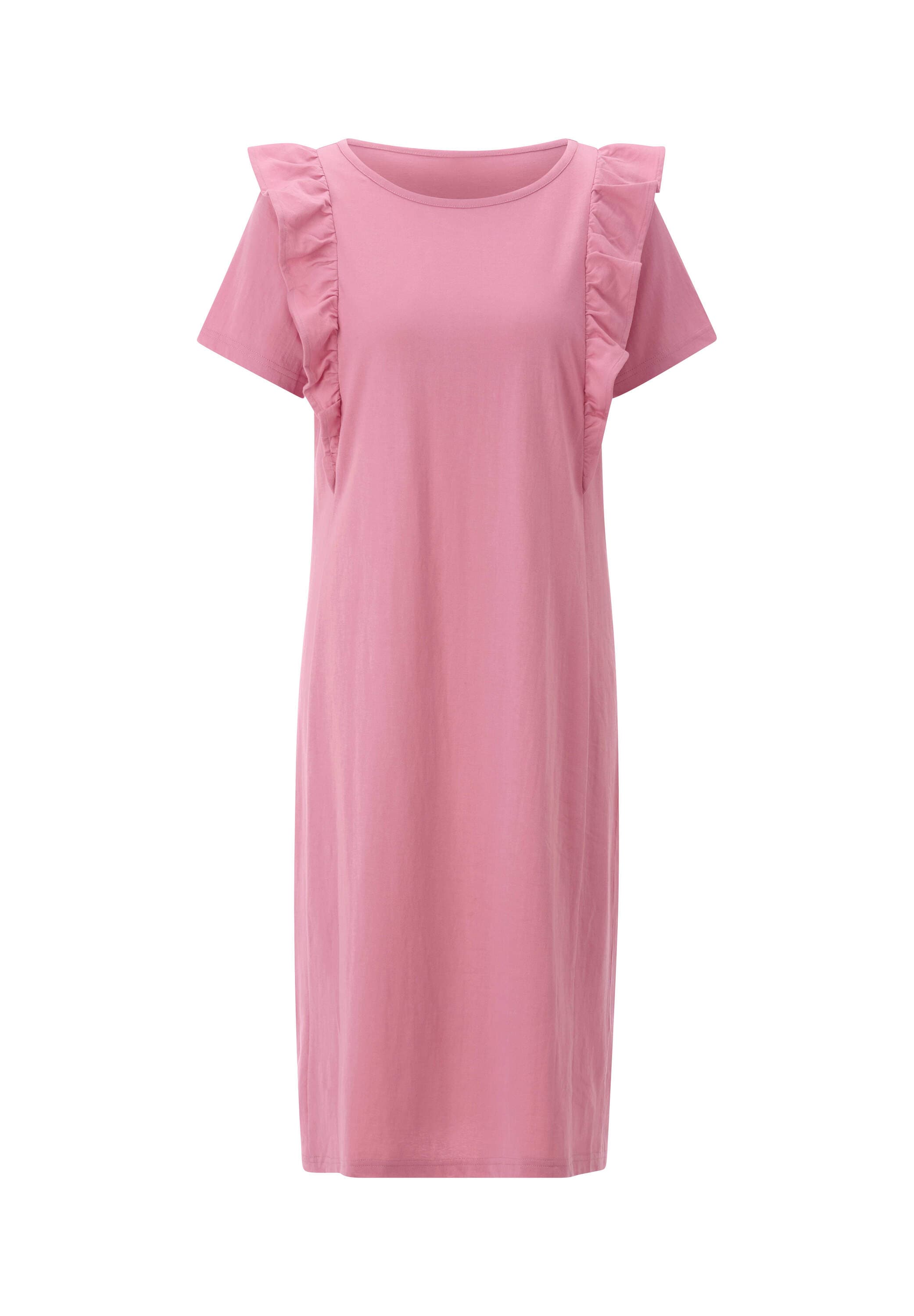 Sieh an! Shirtkleid »Jersey-Kleid Jerseykleid mit Volants« Ohne Taschen
