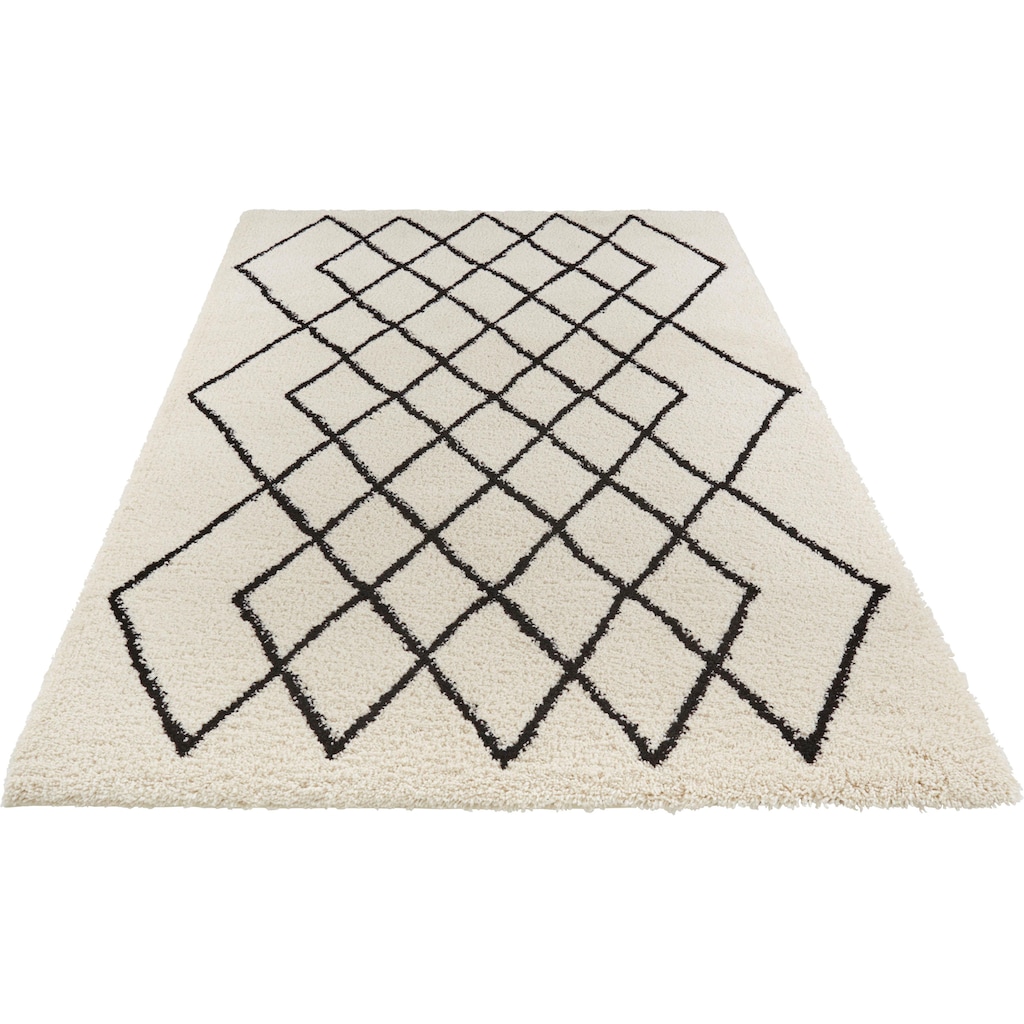 HANSE Home Teppich »Touch«, rechteckig, Rauten Design, besonders weich durch Microfaser, Robust, Pflegeleicht
