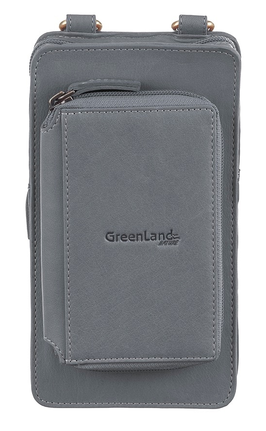 GreenLand Nature Handytasche »NATURE Soft«, mit aufgesetzter Börse und RFID-Schutz