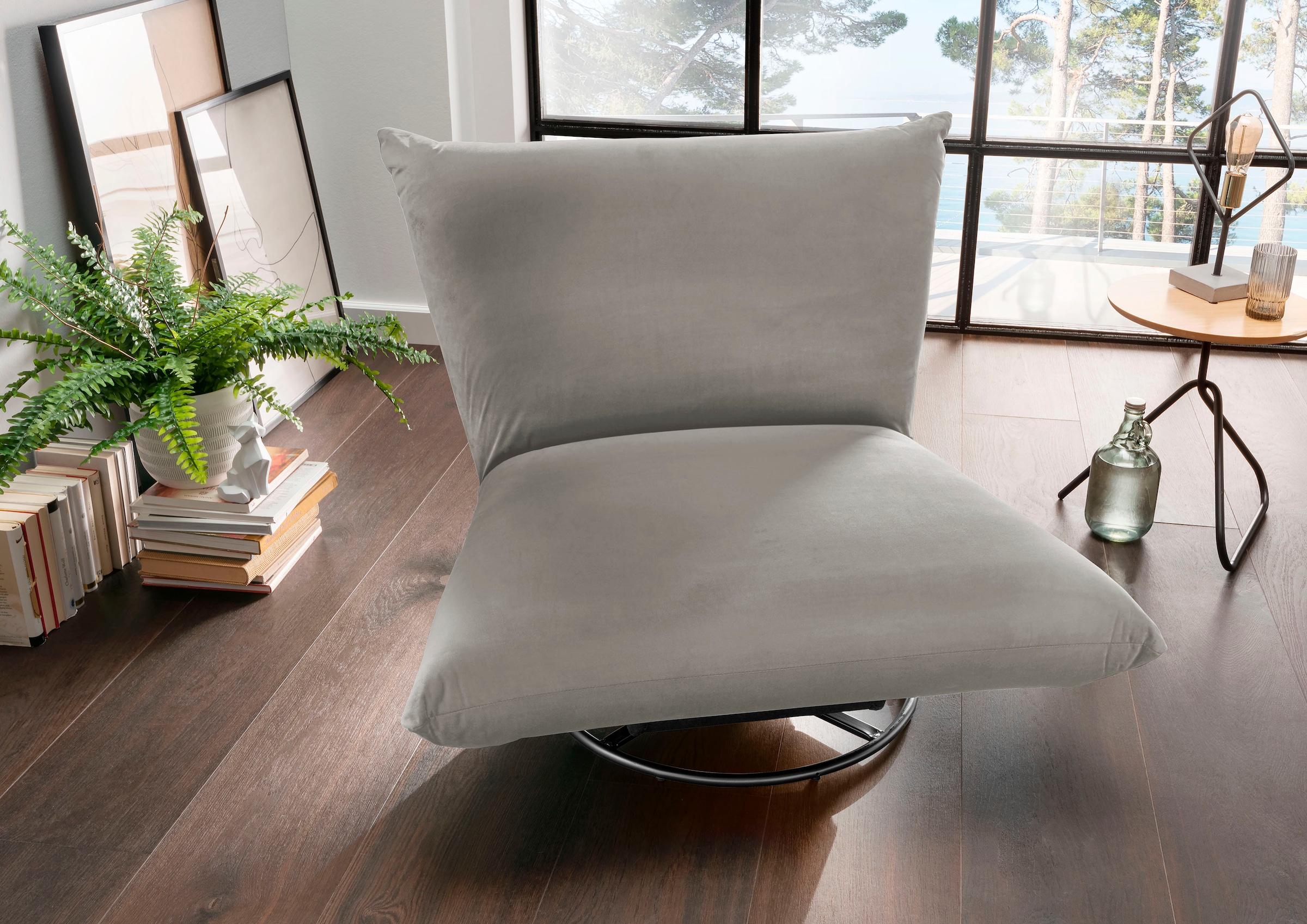 Home affaire Drehsessel »Cremona« 360° drehbar mit Metallfuß