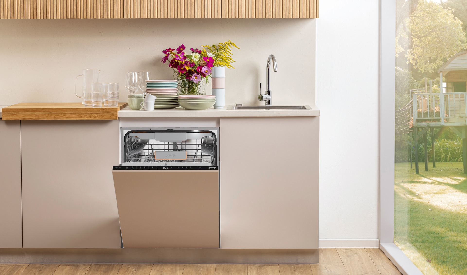 GORENJE vollintegrierbarer Geschirrspüler »GV663B95« 9,4 l 16 tlg. Maßgedecke 16 Maßgedecke, auto. Türöffnung, Besteckschublade